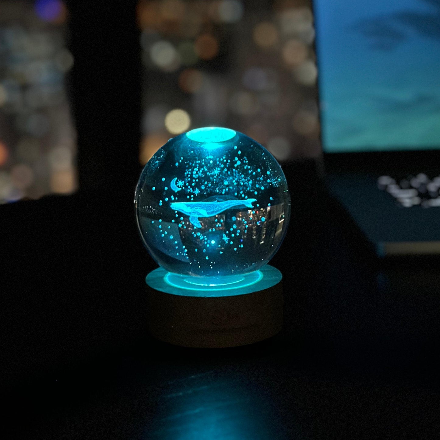 Whale Snow Globe Lamp