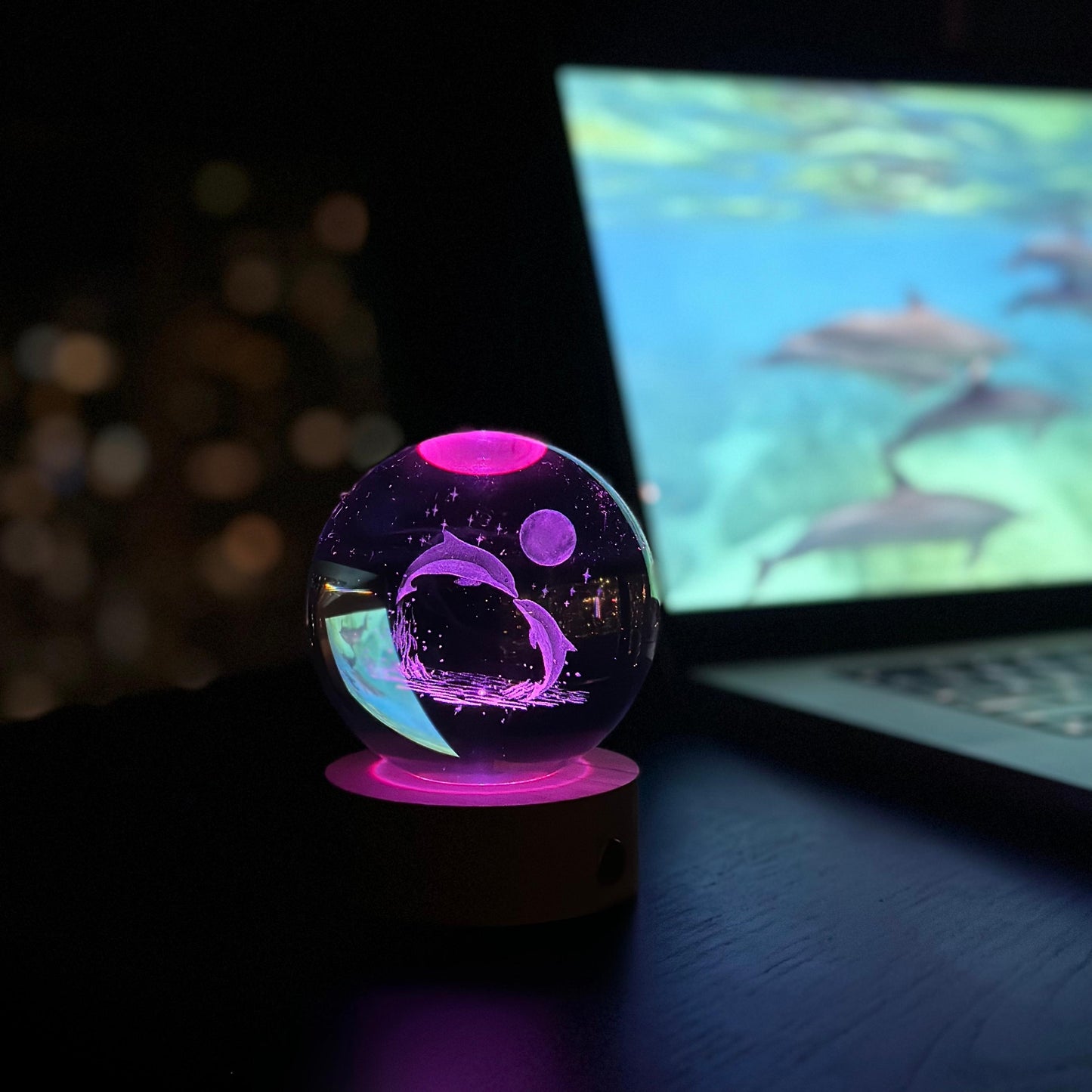 Whale Snow Globe Lamp