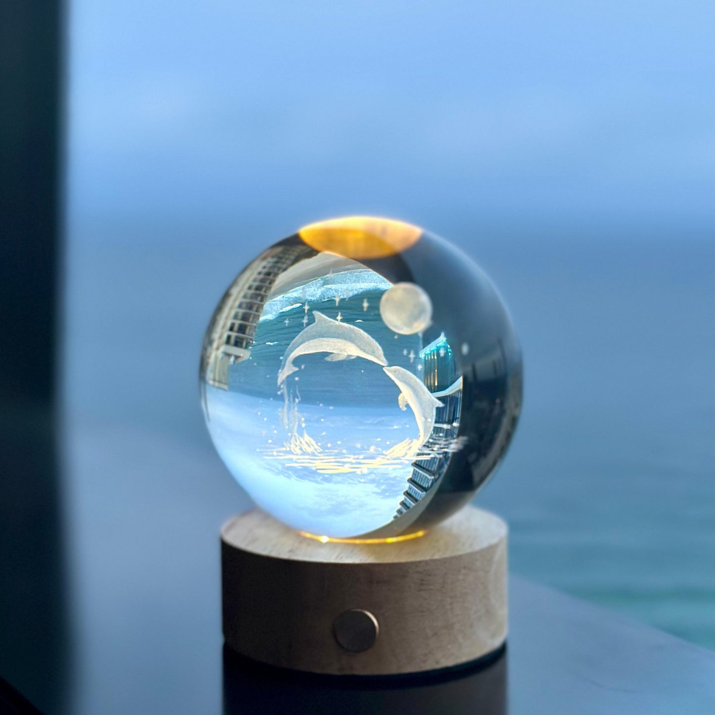 Whale Snow Globe Lamp