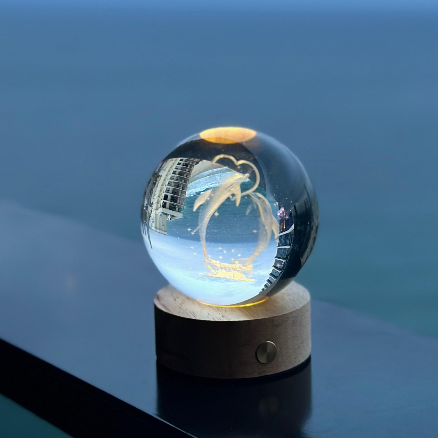 Whale Snow Globe Lamp