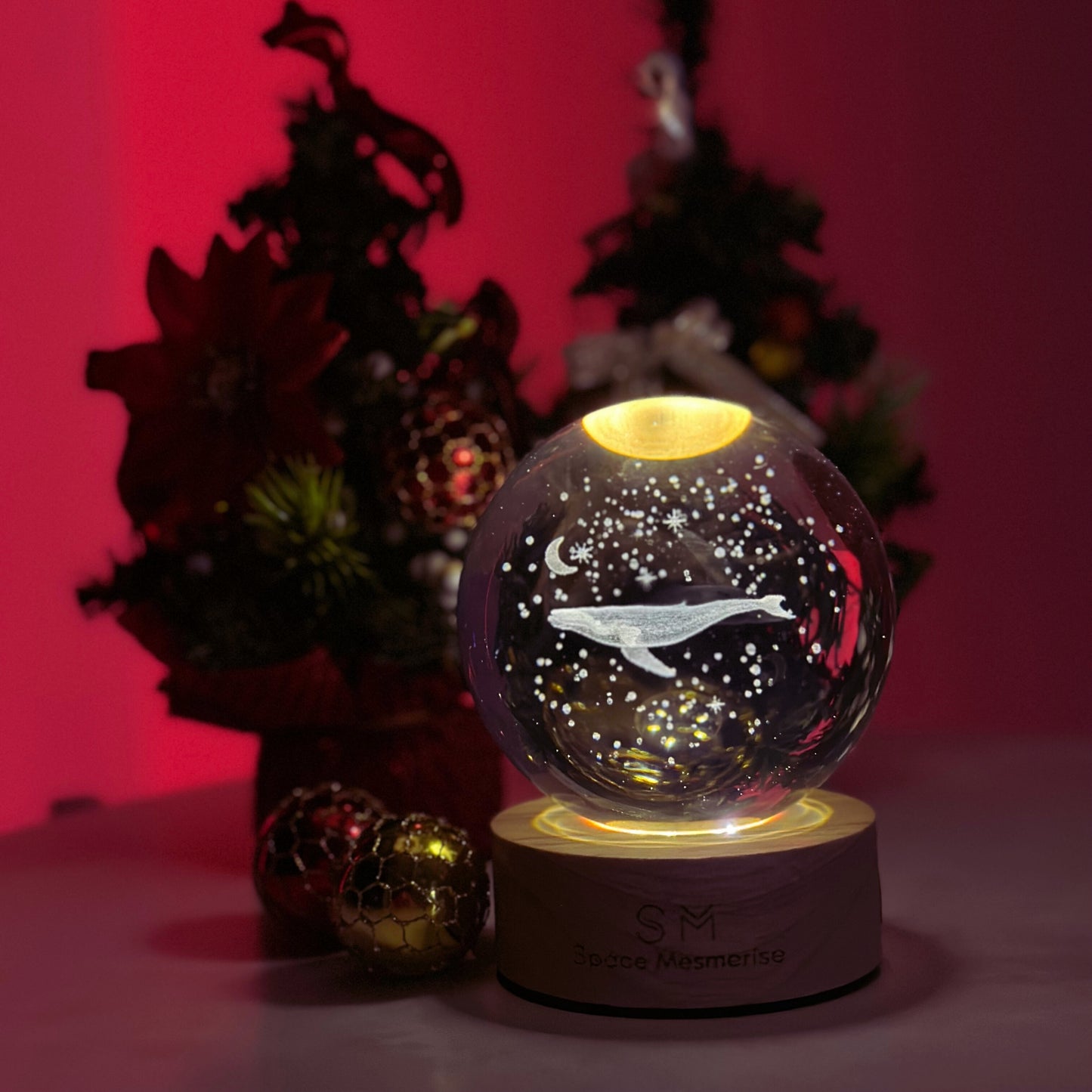 Whale Snow Globe Lamp