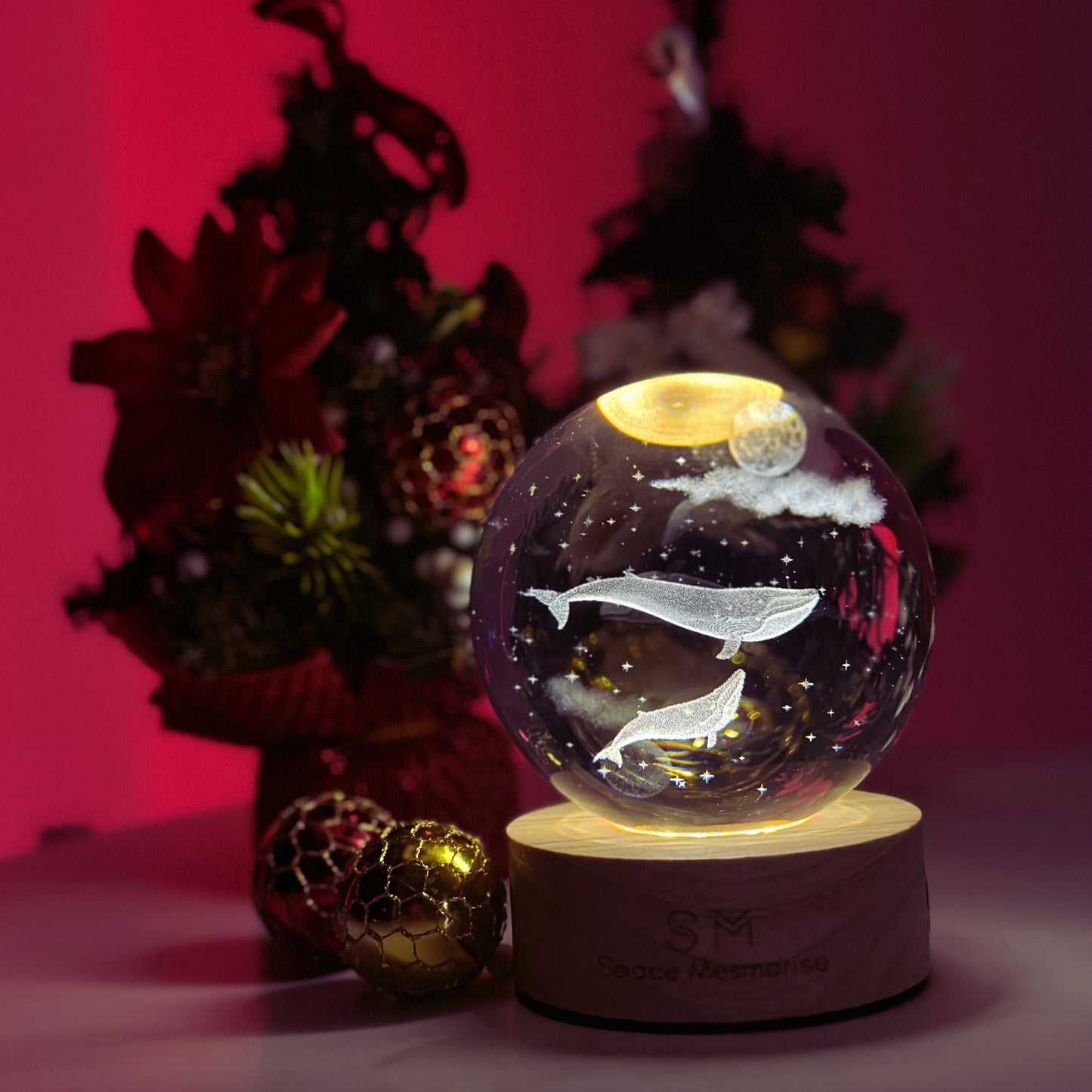 Whale Snow Globe Lamp
