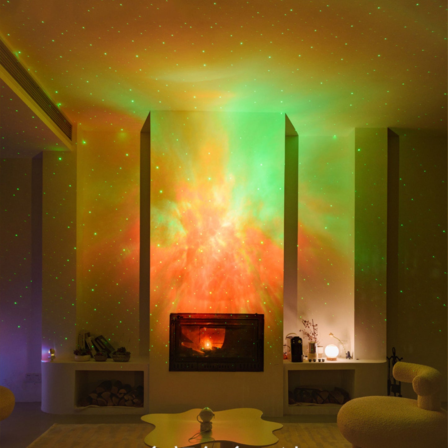 Sitting Astronaut Galaxy Projector