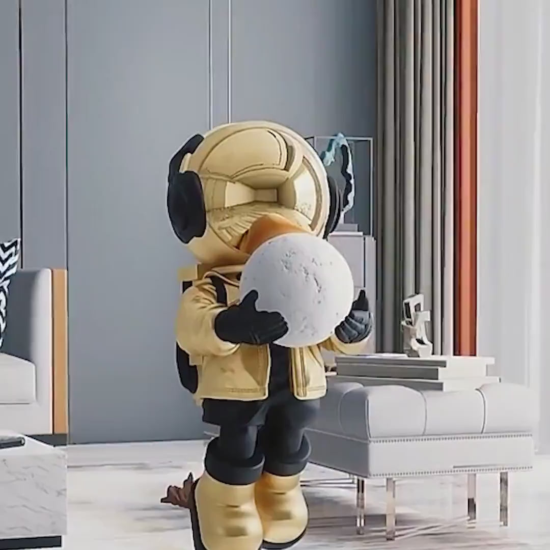 Mesmerising Giant Astronaut on Crater Statue - Floor Ornament & Home Decor
