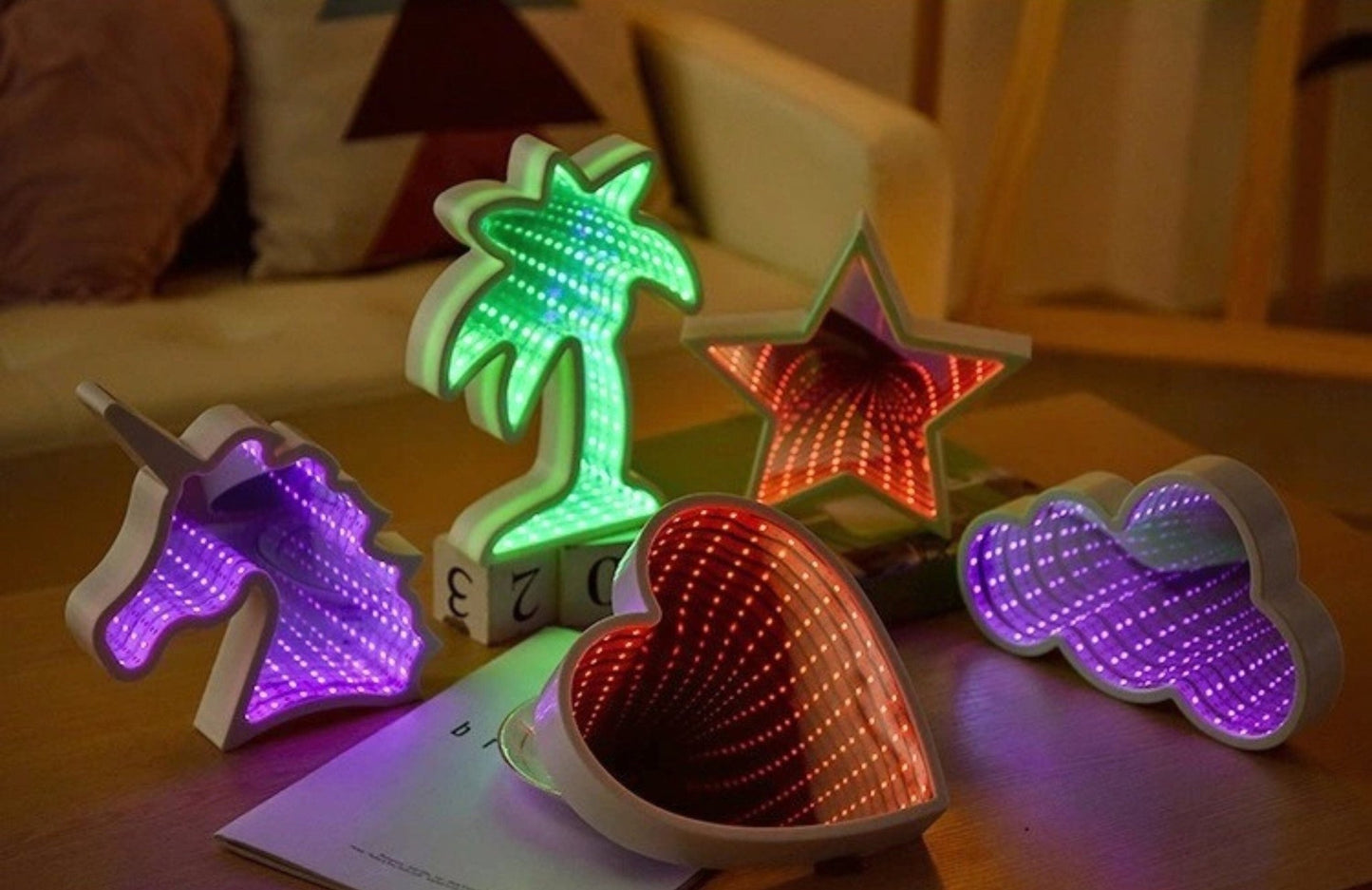 3D Infinity Mirror Tunnel Lights - Space Mesmerise - Space Gifts | Lamps | Statues | Home Decor