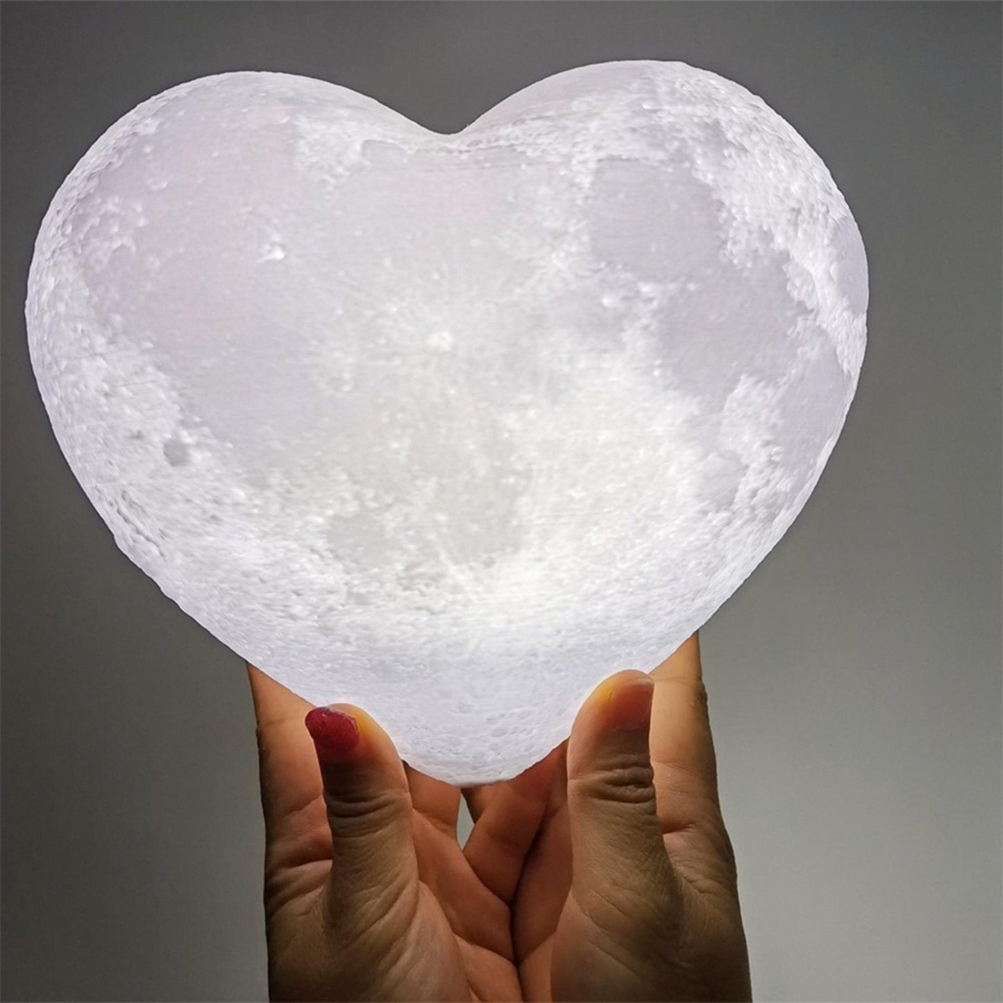 3D Printed Heart Moon Lamp - Space Mesmerise - Space Gifts | Lamps | Statues | Home Decor