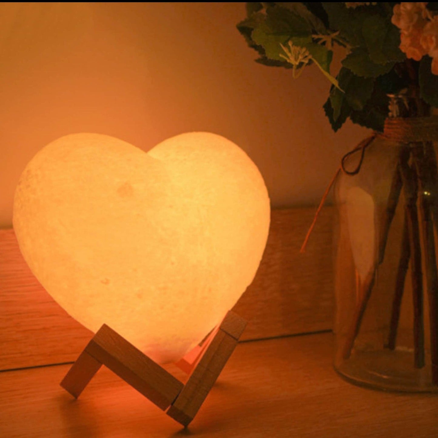 3D Printed Heart Moon Lamp - Space Mesmerise - Space Gifts | Lamps | Statues | Home Decor