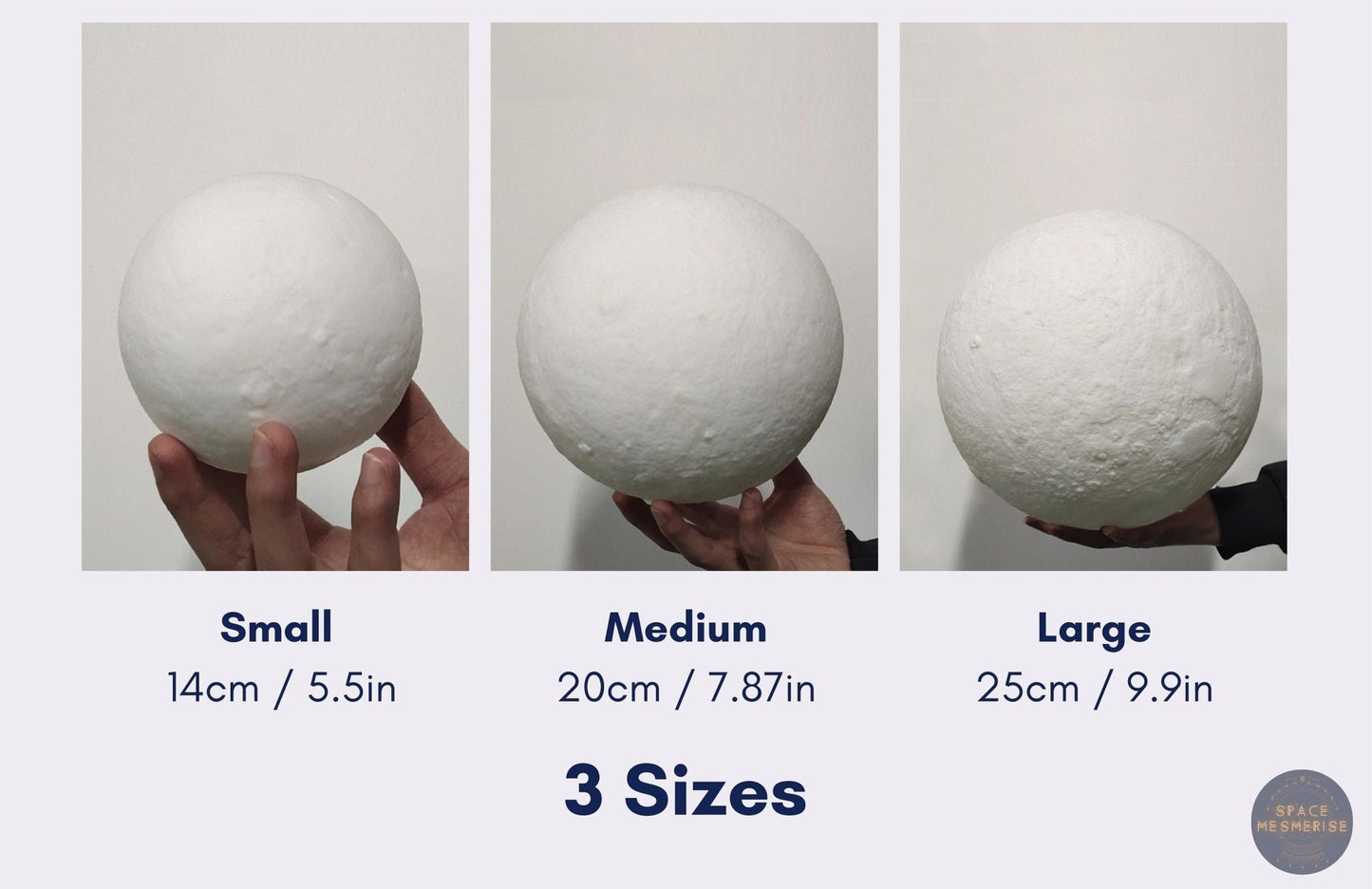 3D Printed Minimalist Moon Lamp - Space Mesmerise - Space Gifts | Lamps | Statues | Home Decor