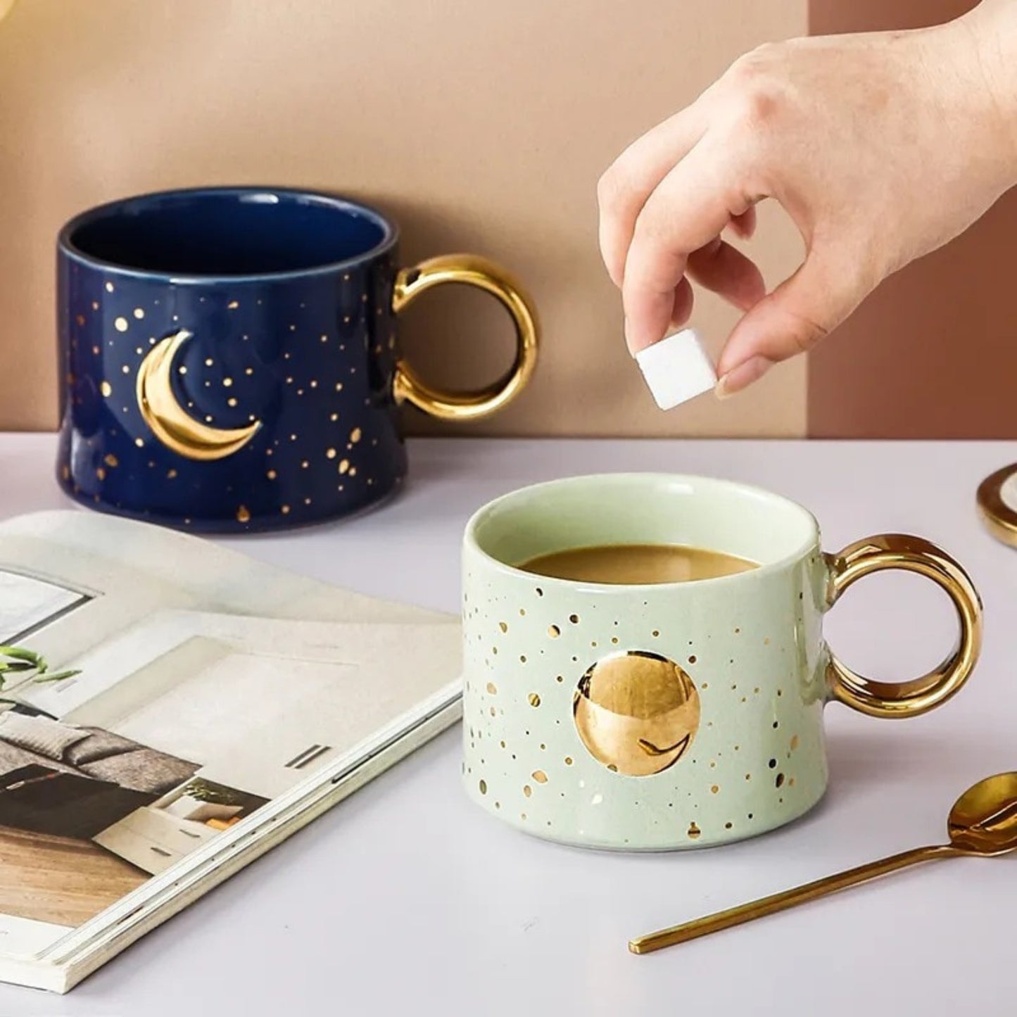 Minimalist Moon and Sun Mug