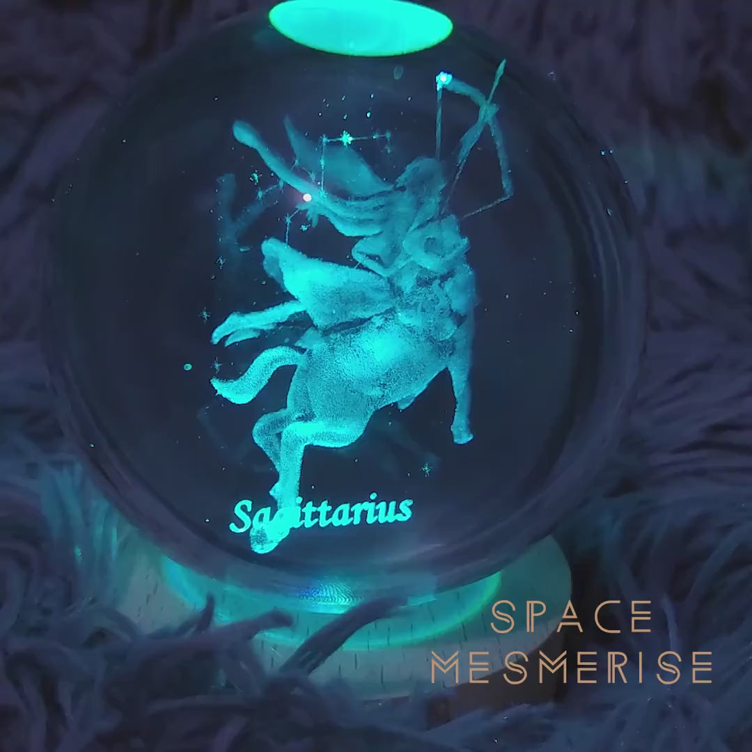 Horoscope Space Lamp Globe | Horoscopes, 12 Zodiac Signs Crystal Ball Lamp | Adults, Kids Nightlight and Gift