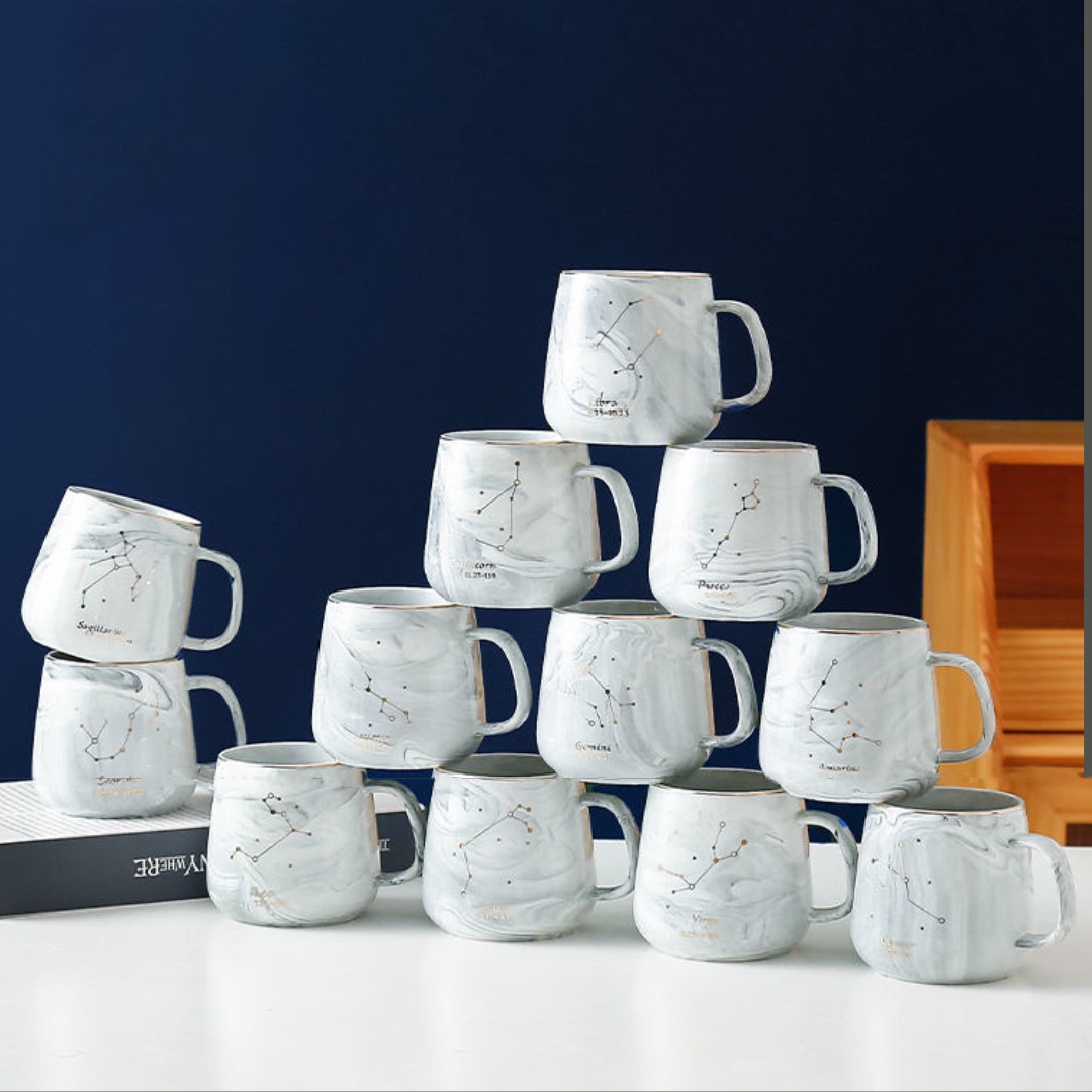 Twelve Constellations Marble Mug