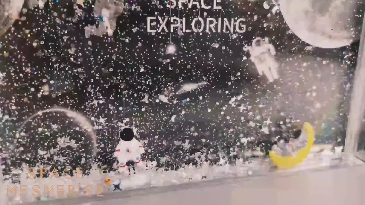 Custom Space Theme Snow Globe Photo Frame | Adults, Kids Space Gifts, Astronomy Gifts | Personalized Photo Gift