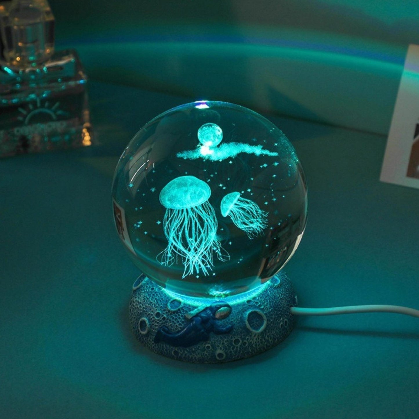 Aquatic and Space Lamp Globe (Colorful) - Space Mesmerise - Space Gifts | Lamps | Statues | Home Decor