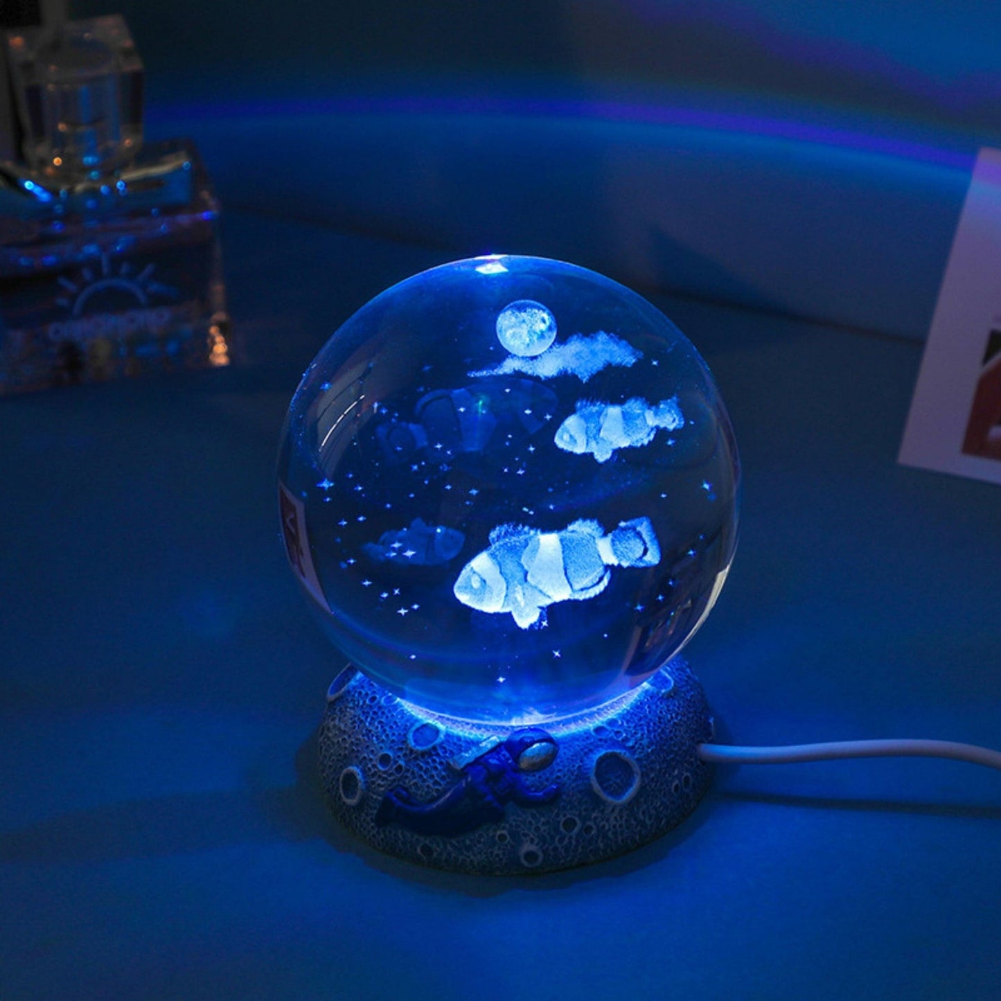 Aquatic and Space Lamp Globe (Colorful) - Space Mesmerise - Space Gifts | Lamps | Statues | Home Decor