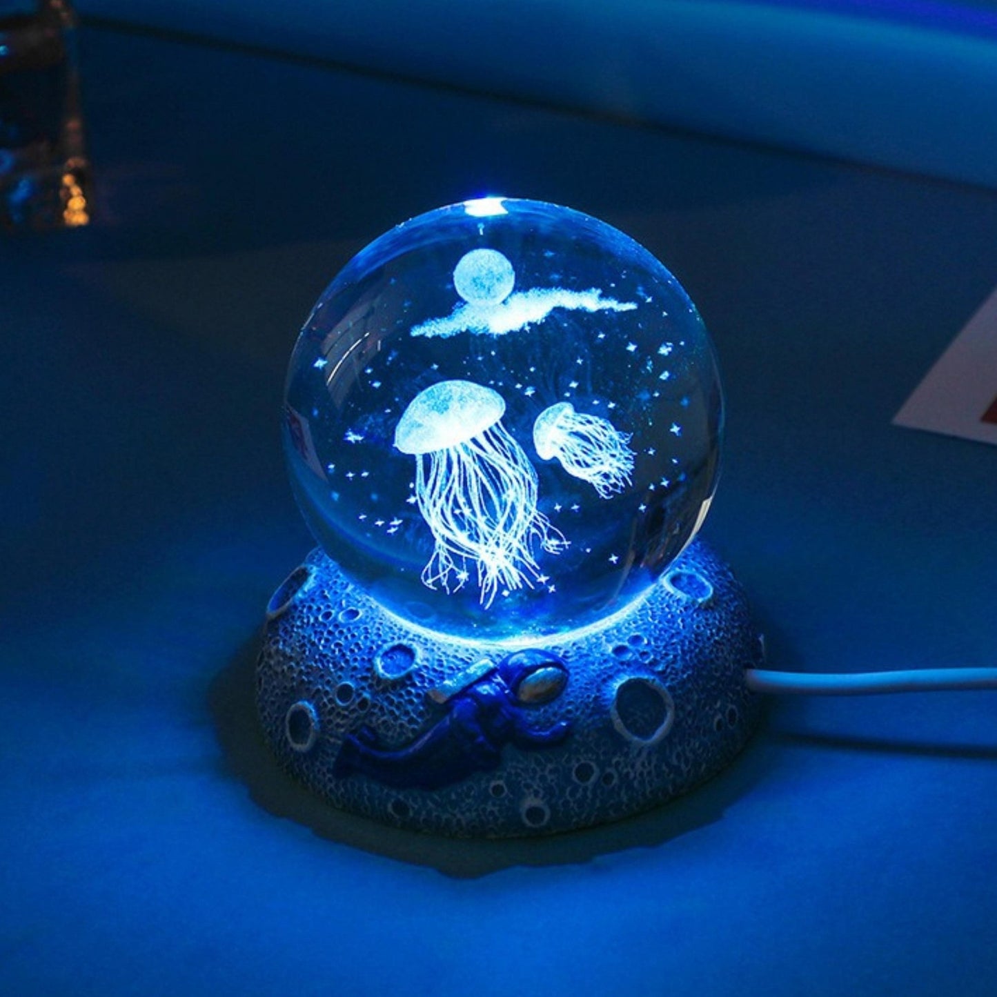 Aquatic and Space Lamp Globe (Colorful) - Space Mesmerise - Space Gifts | Lamps | Statues | Home Decor