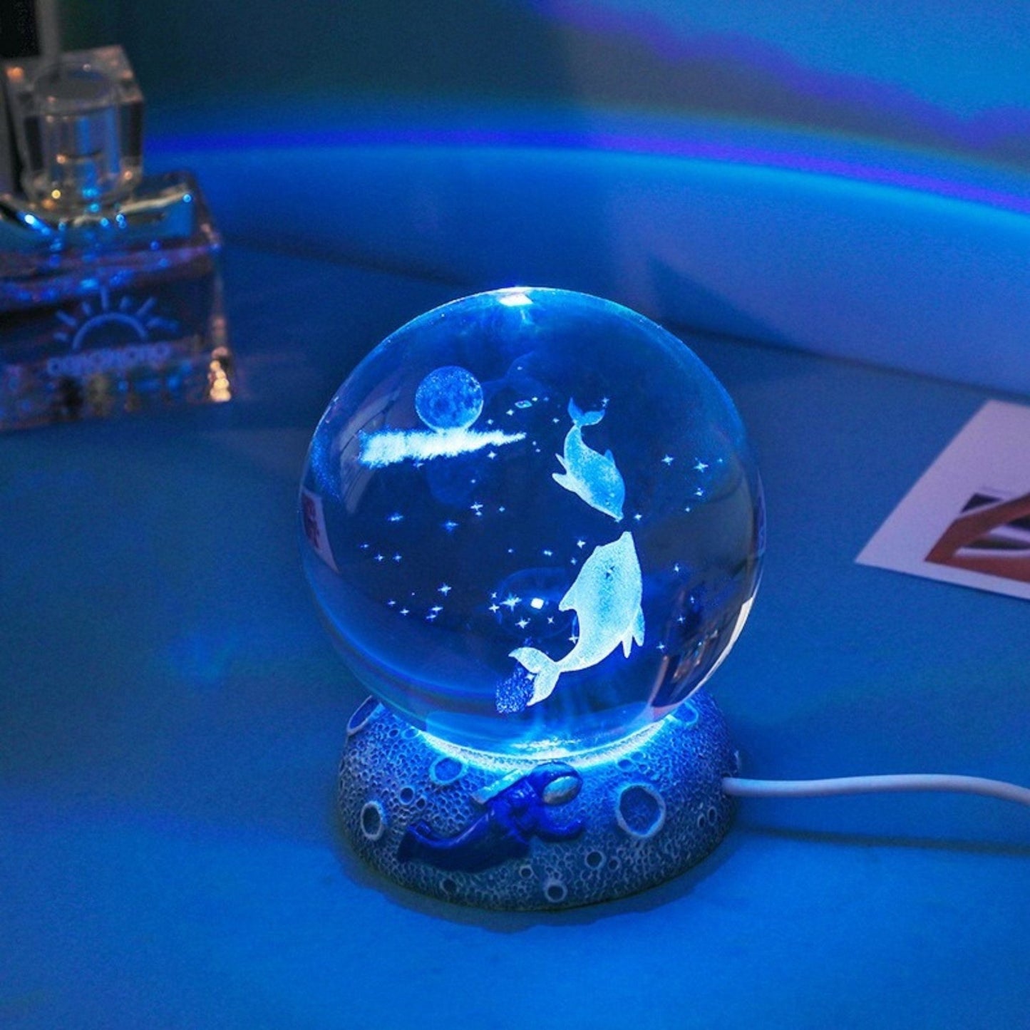 Aquatic and Space Lamp Globe (Colorful) - Space Mesmerise - Space Gifts | Lamps | Statues | Home Decor