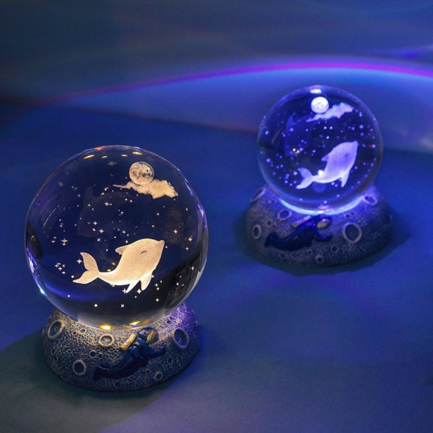 Aquatic and Space Lamp Globe (Colorful) - Space Mesmerise - Space Gifts | Lamps | Statues | Home Decor