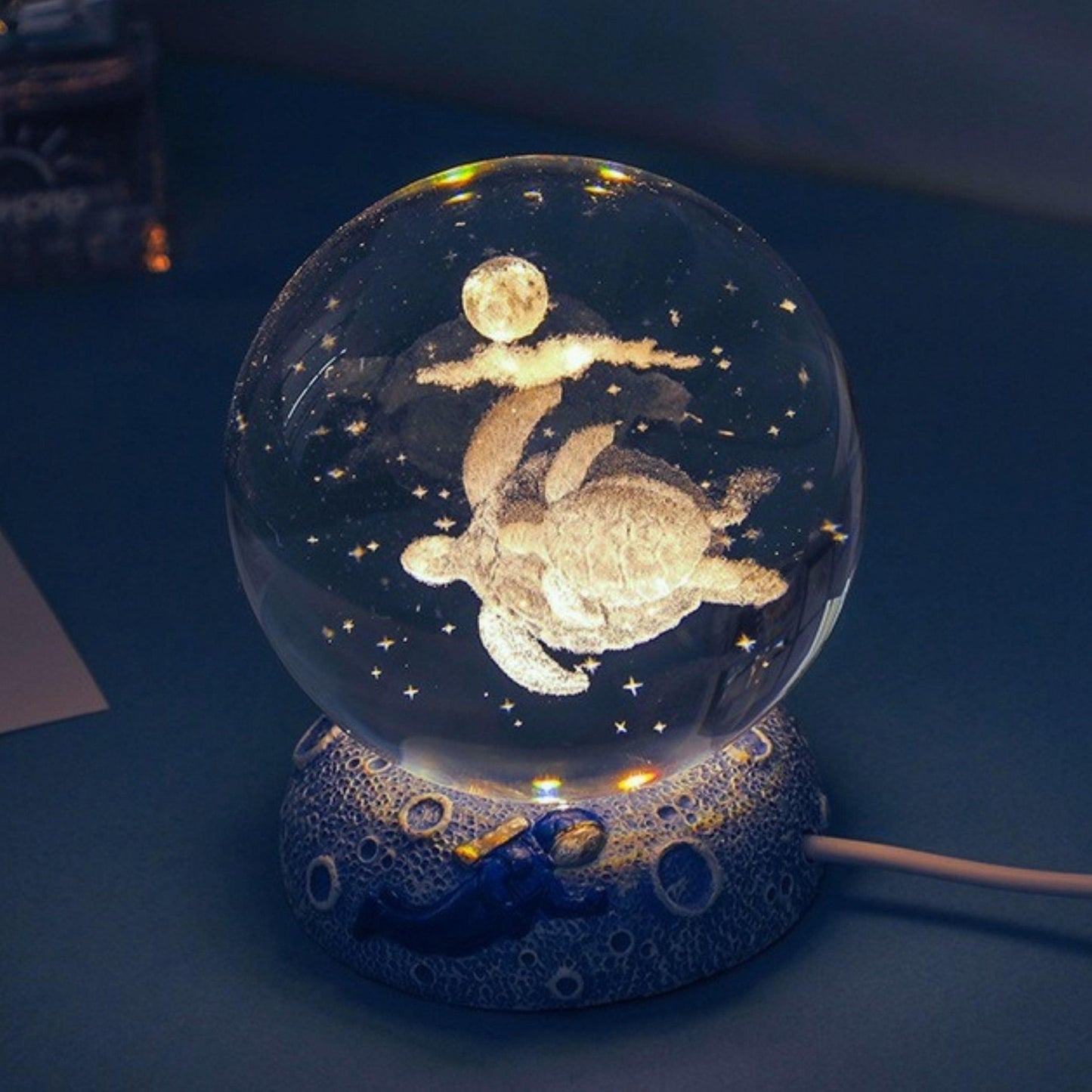 Aquatic Space Lamp Globe (Warm Light) - Space Mesmerise - Space Gifts | Lamps | Statues | Home Decor