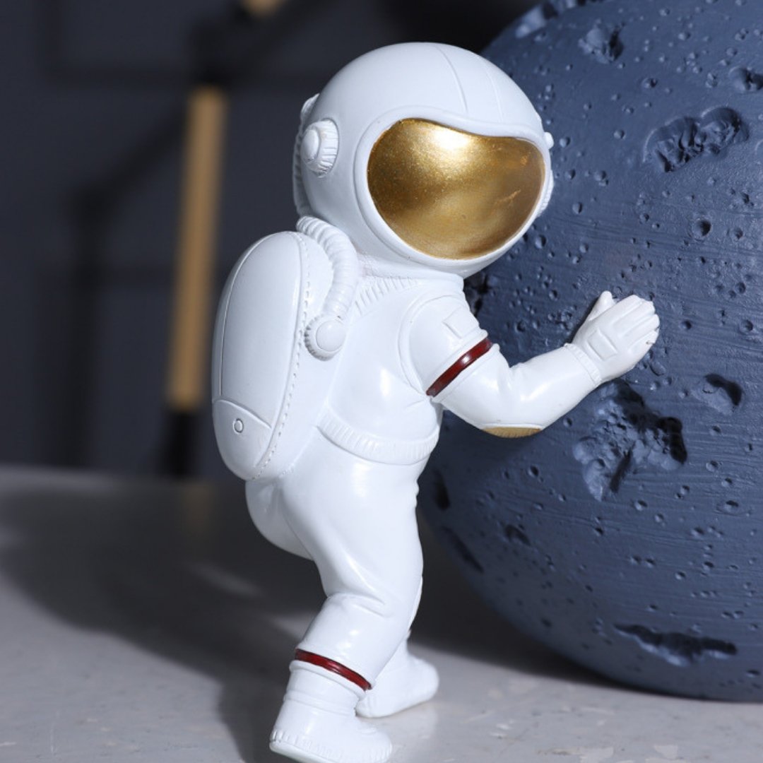 Astronaut and Moon Bookends (Set of 2) - Space Mesmerise - Space Gifts | Lamps | Statues | Home Decor