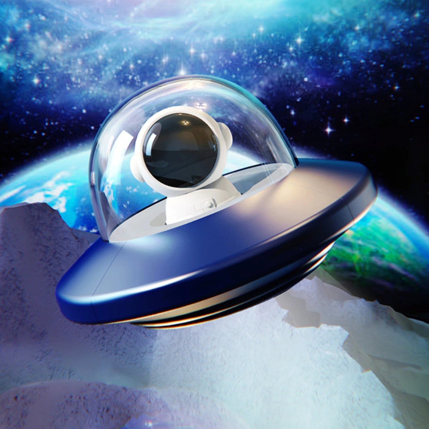 Astronaut and UFO USB Lamp - Space Mesmerise - Space Gifts | Lamps | Statues | Home Decor
