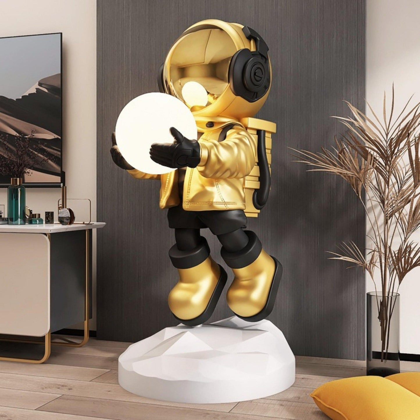 Astronaut on Crater Statue - Space Mesmerise - Space Gifts | Lamps | Statues | Home Decor
