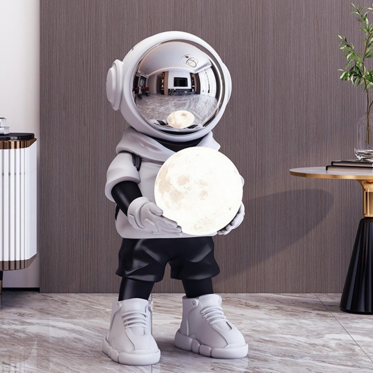 Astronaut Statue and Moon Lamp - Space Mesmerise - Space Gifts | Lamps | Statues | Home Decor