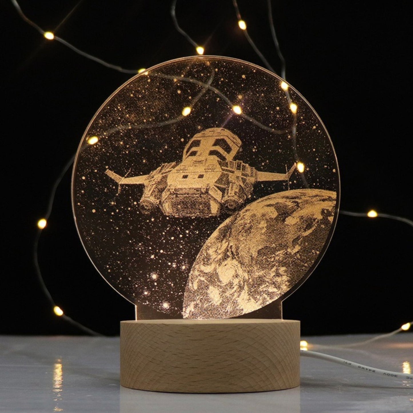 Battleship Night Light - Space Mesmerise - Space Gifts | Lamps | Statues | Home Decor