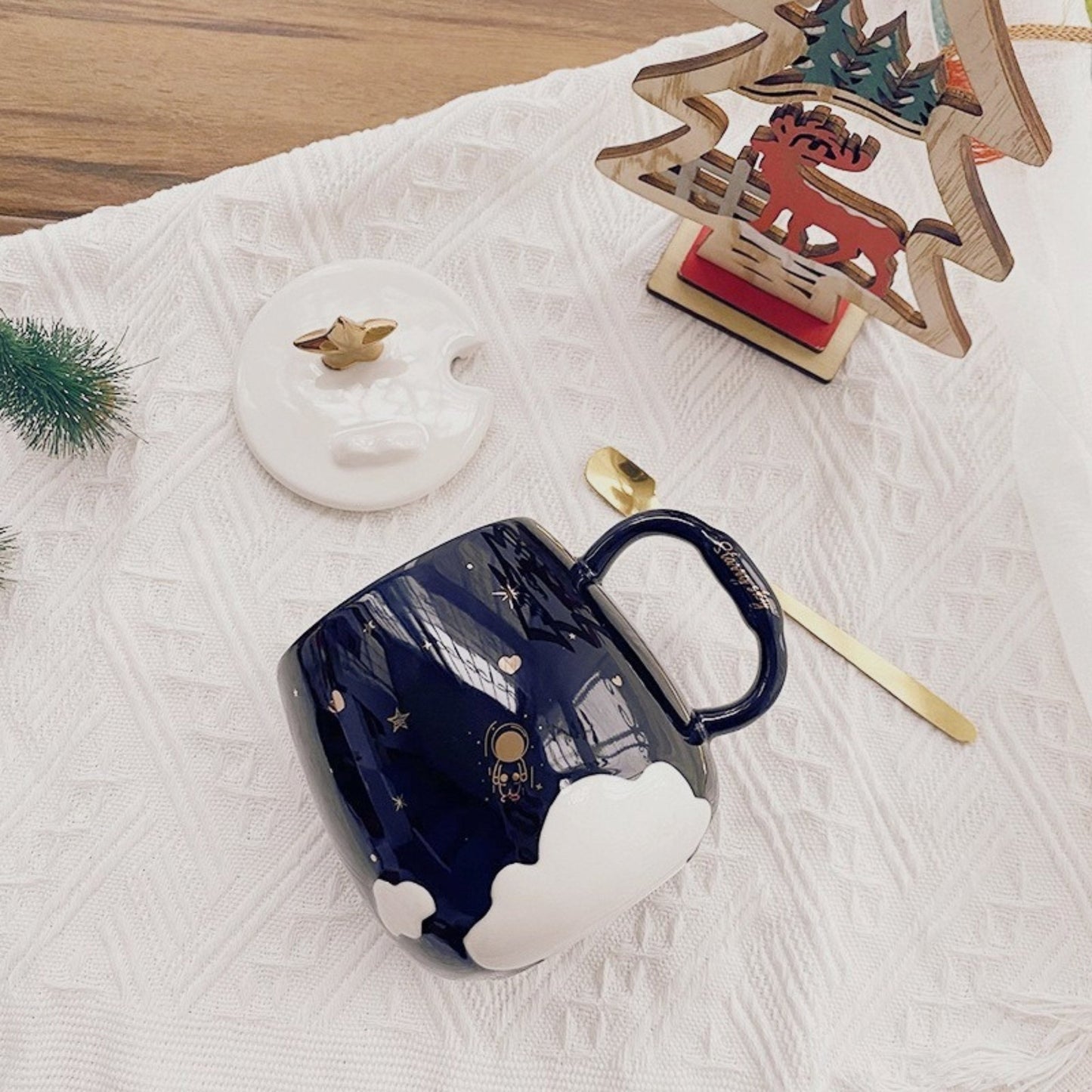 Celestial Coffee Mug With Lid - Space Mesmerise - Space Gifts | Lamps | Statues | Home Decor