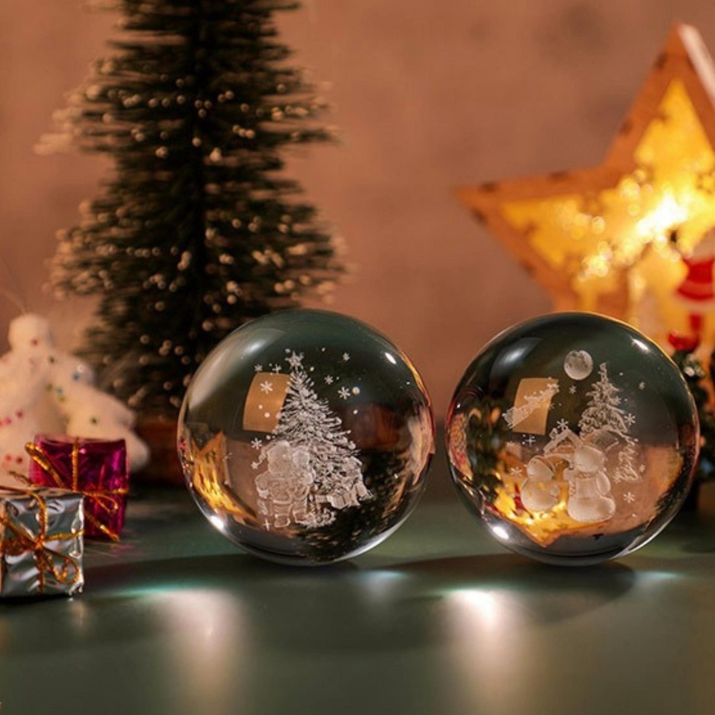 Christmas Snow Globe Lamp - Space Mesmerise - Space Gifts | Lamps | Statues | Home Decor