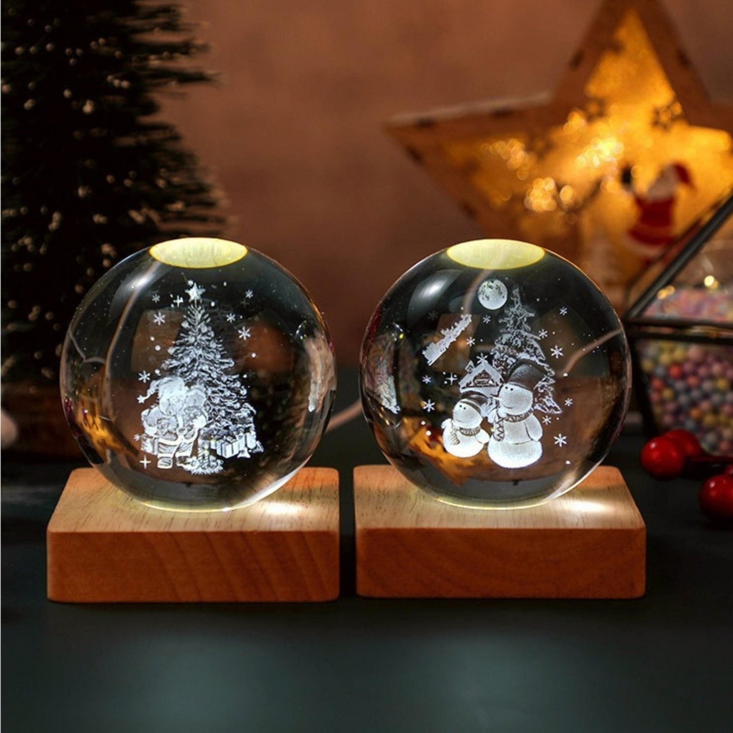 Christmas Snow Globe Lamp - Space Mesmerise - Space Gifts | Lamps | Statues | Home Decor