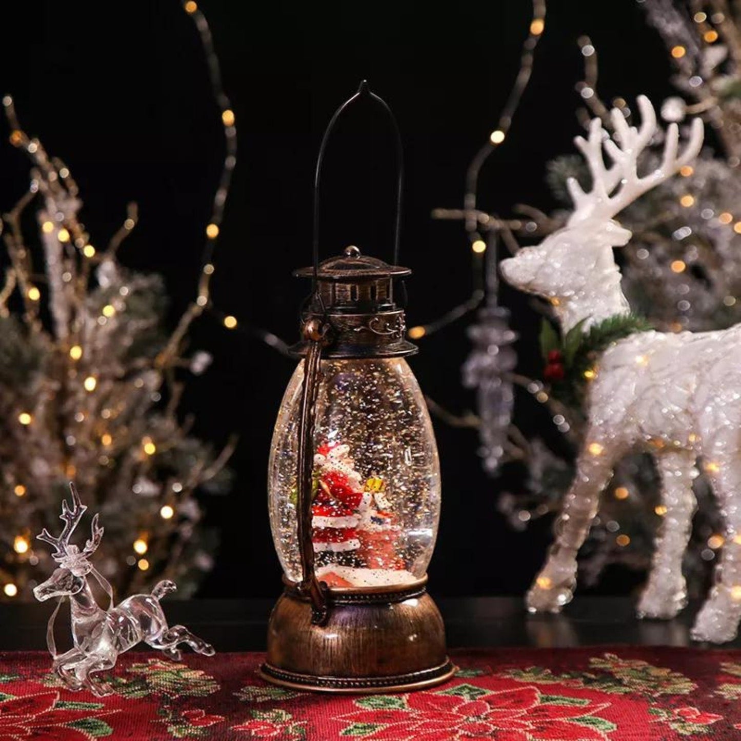Christmas Snow Globe Lamp with Music Box - Space Mesmerise - Space Gifts | Lamps | Statues | Home Decor