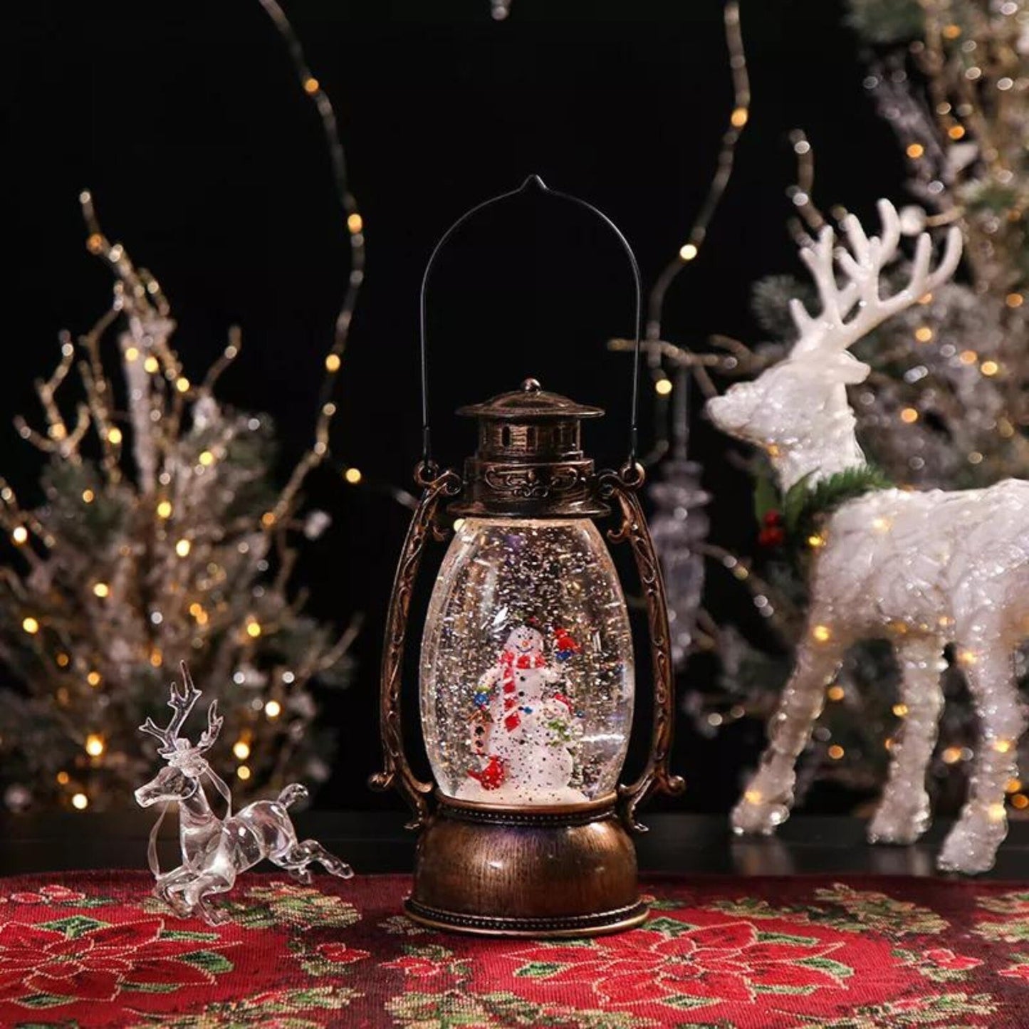 Christmas Snow Globe Lamp with Music Box - Space Mesmerise - Space Gifts | Lamps | Statues | Home Decor