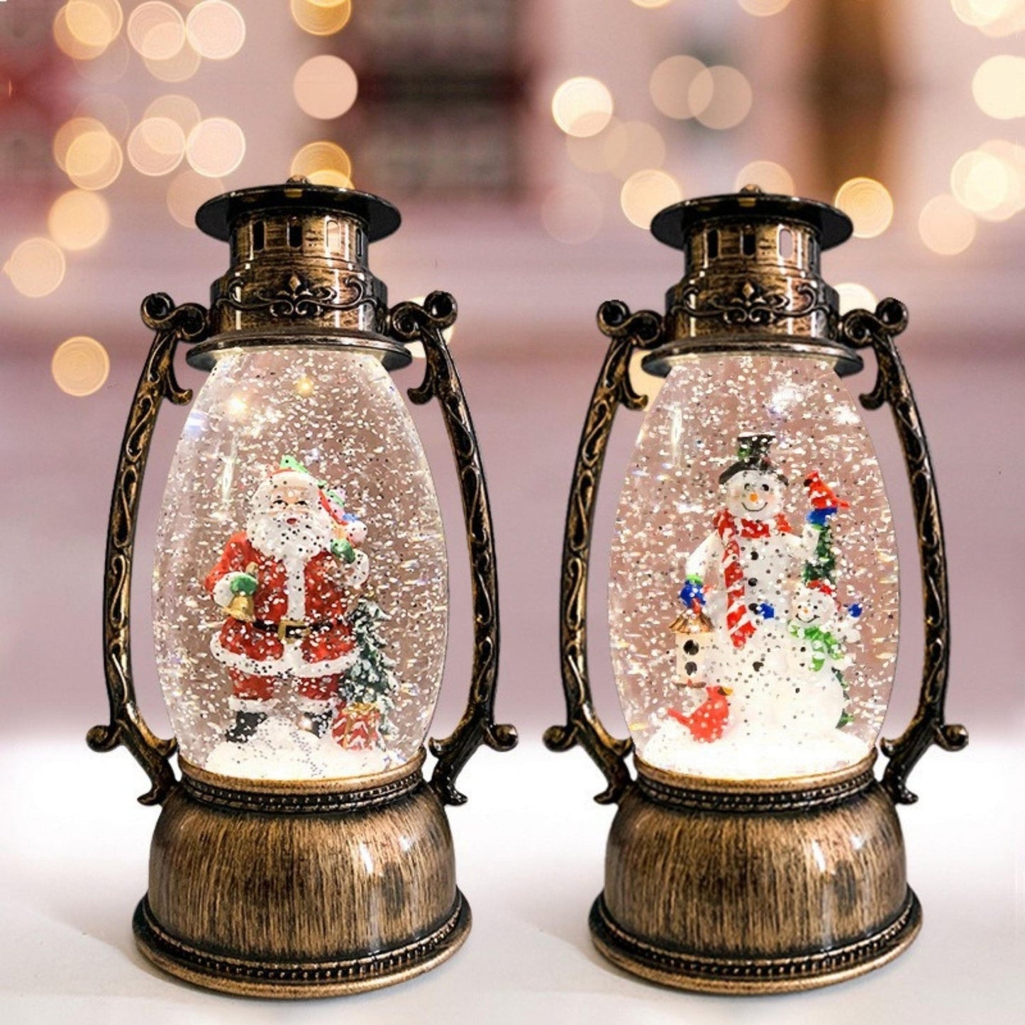 Christmas Snow Globe Lamp with Music Box - Space Mesmerise - Space Gifts | Lamps | Statues | Home Decor