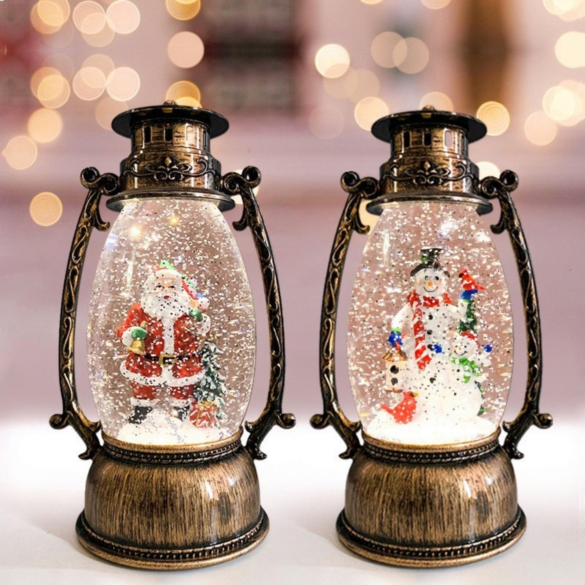 Christmas Snow Globe Lamp with Music Box - Space Mesmerise - Space Gifts | Lamps | Statues | Home Decor
