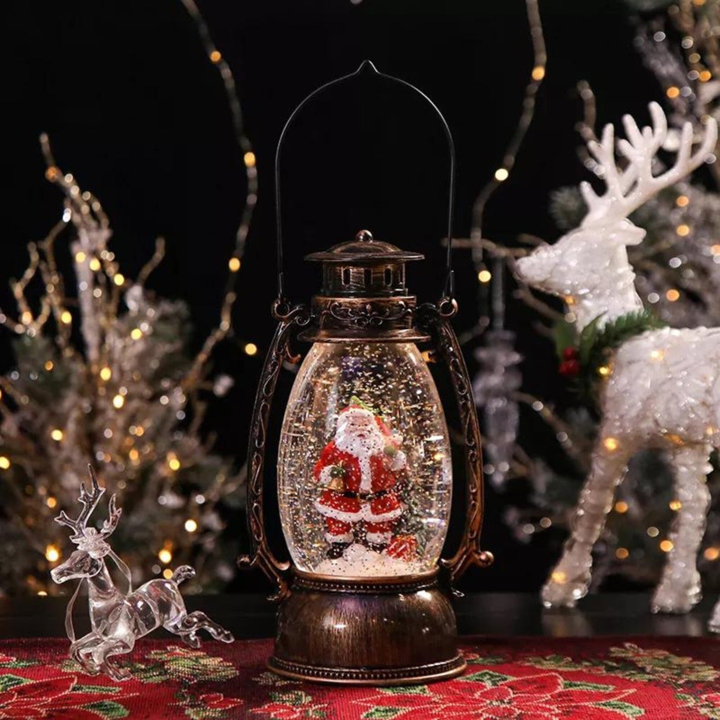 Christmas Snow Globe Lamp with Music Box - Space Mesmerise - Space Gifts | Lamps | Statues | Home Decor