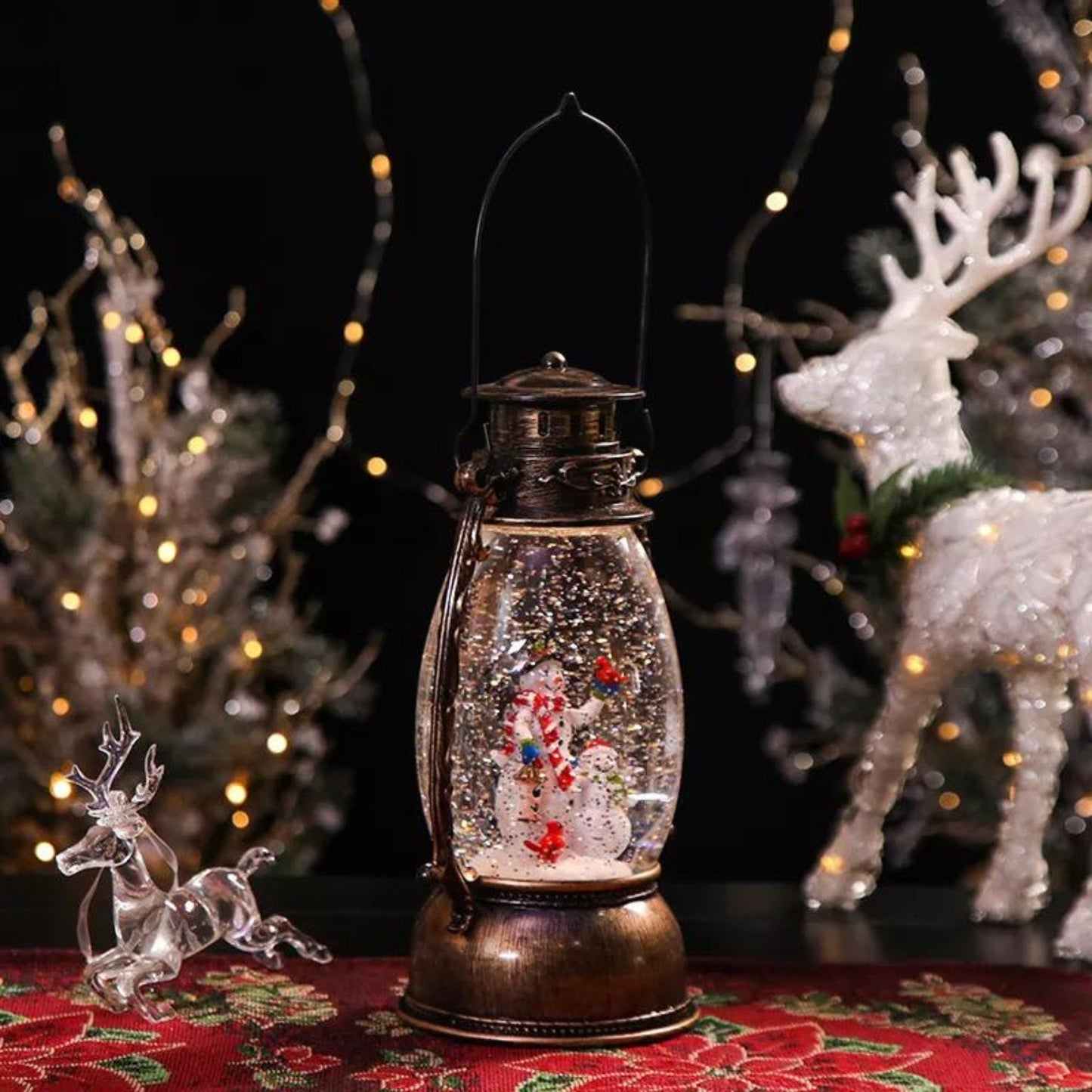 Christmas Snow Globe Lamp with Music Box - Space Mesmerise - Space Gifts | Lamps | Statues | Home Decor