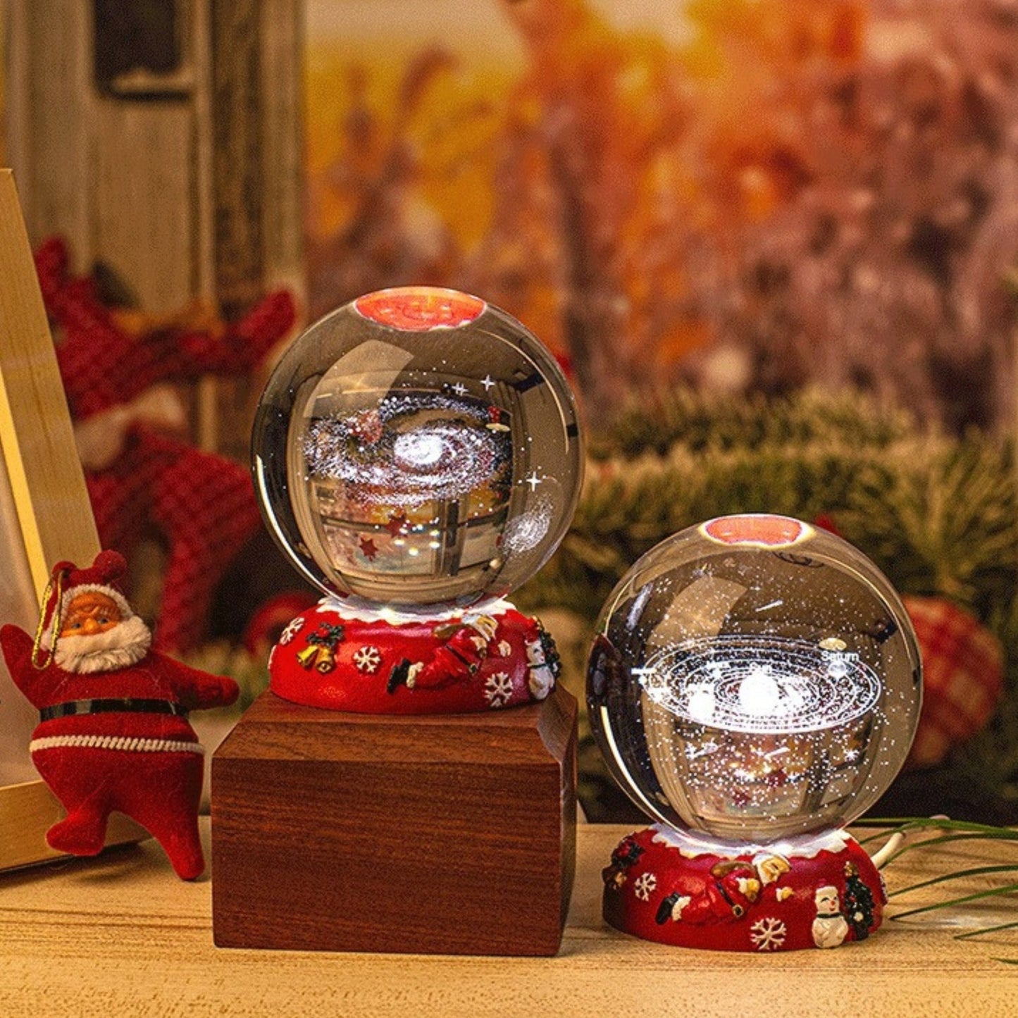 Christmas Snow Globe Space Themed Lamp - Space Mesmerise - Space Gifts | Lamps | Statues | Home Decor