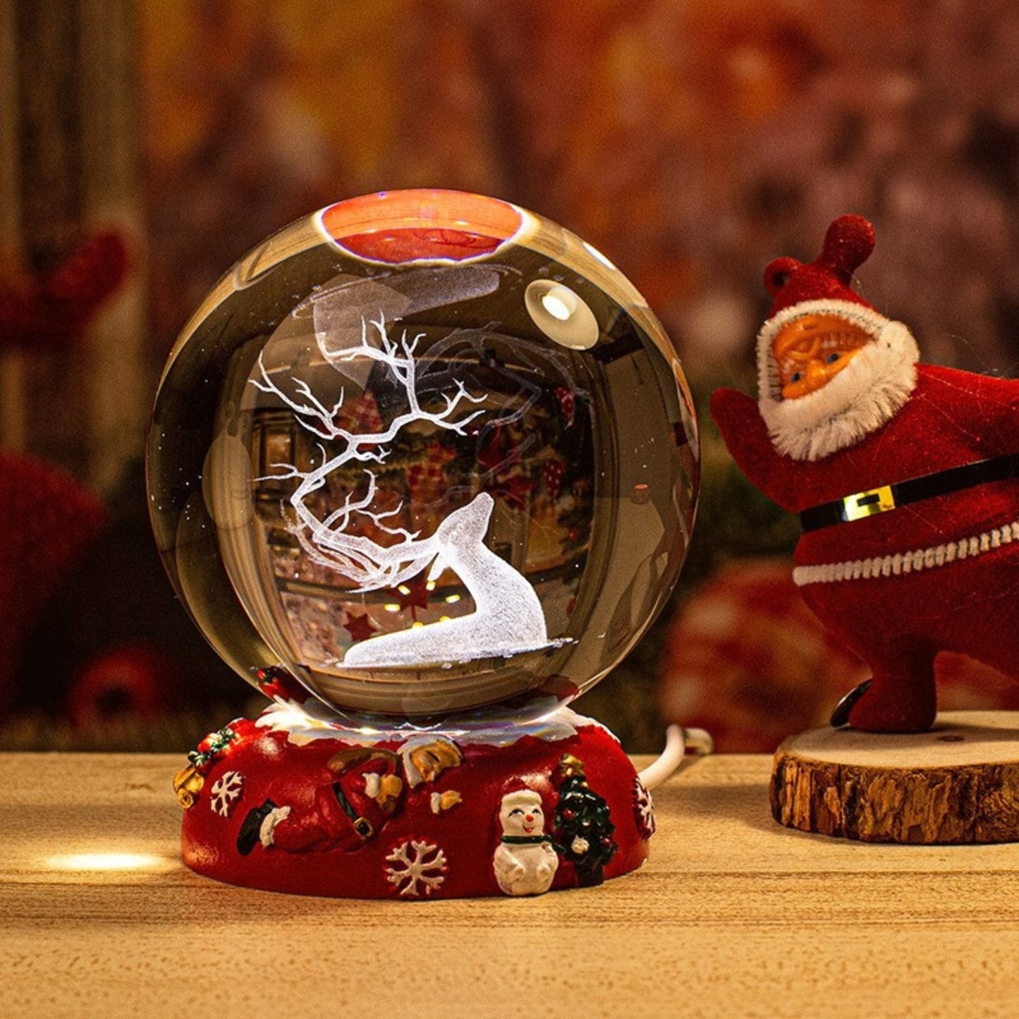 Christmas Snow Globe Space Themed Lamp - Space Mesmerise - Space Gifts | Lamps | Statues | Home Decor