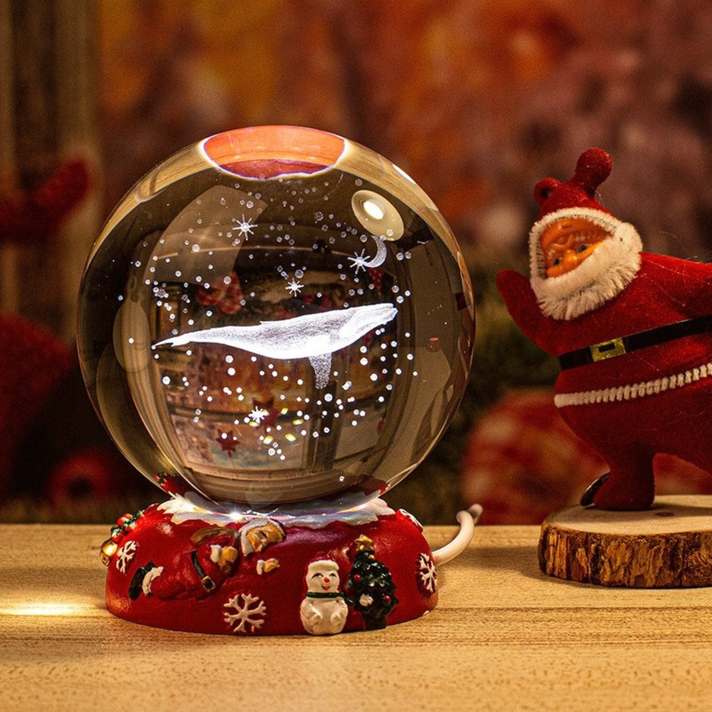 Christmas Snow Globe Space Themed Lamp - Space Mesmerise - Space Gifts | Lamps | Statues | Home Decor