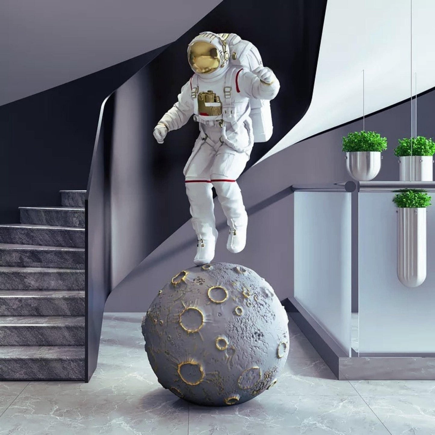 Colossal Astronaut on Moon - Space Mesmerise - Space Gifts | Lamps | Statues | Home Decor
