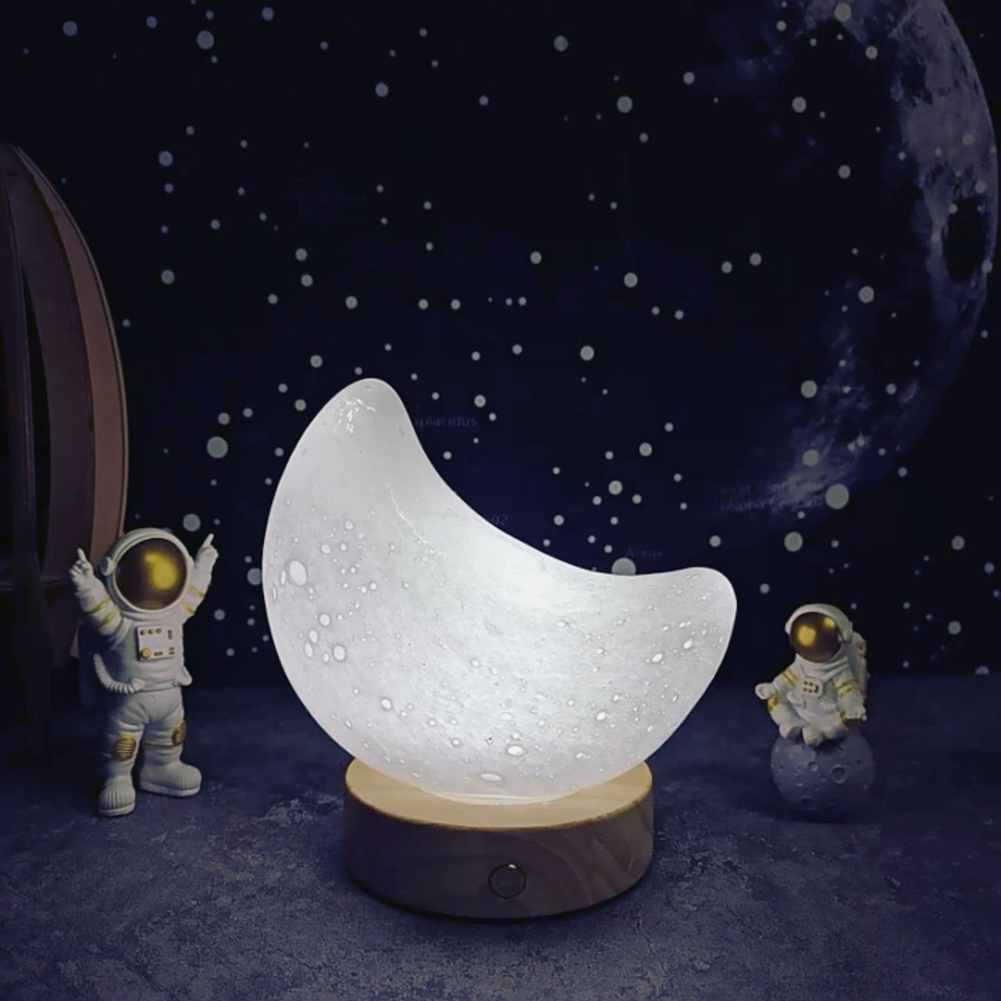 Crescent Moon Touch Lamp - Space Mesmerise - Space Gifts | Lamps | Statues | Home Decor
