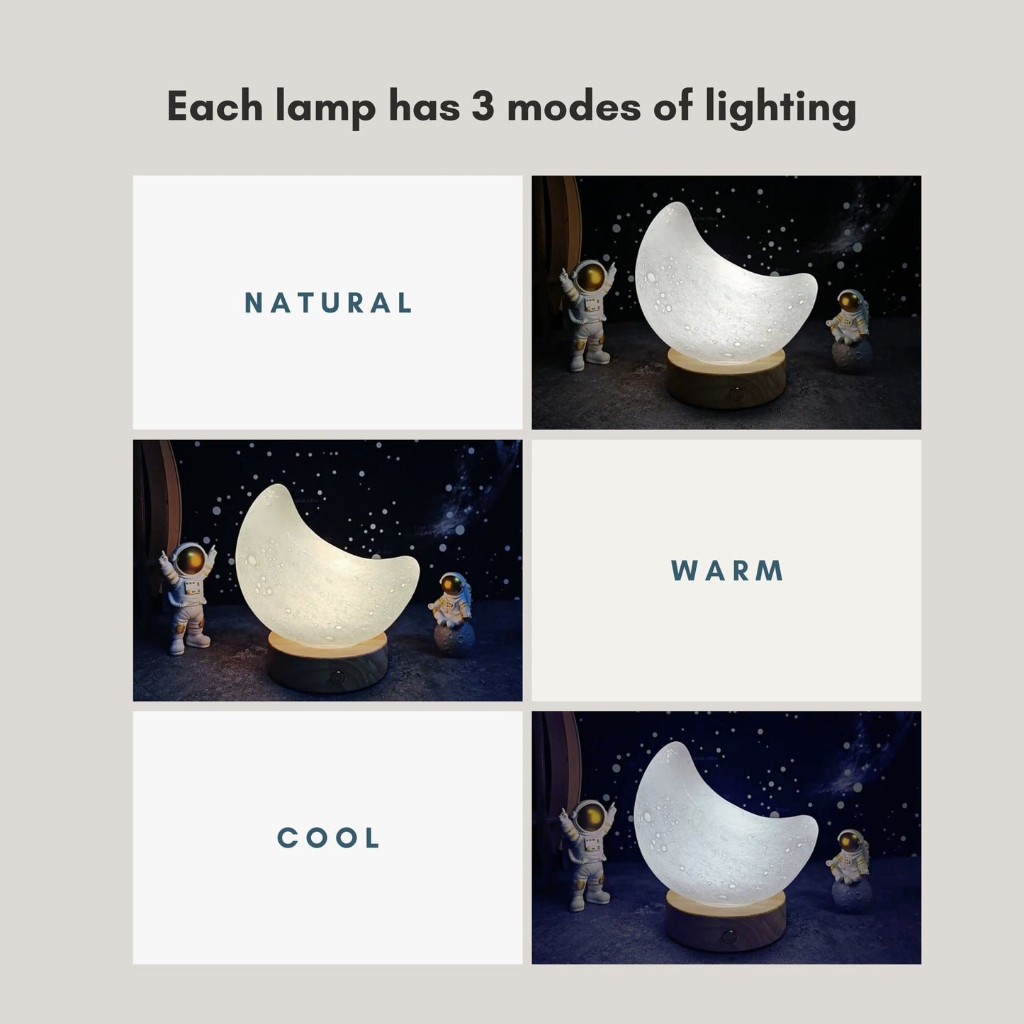 Crescent Moon Touch Lamp - Space Mesmerise - Space Gifts | Lamps | Statues | Home Decor