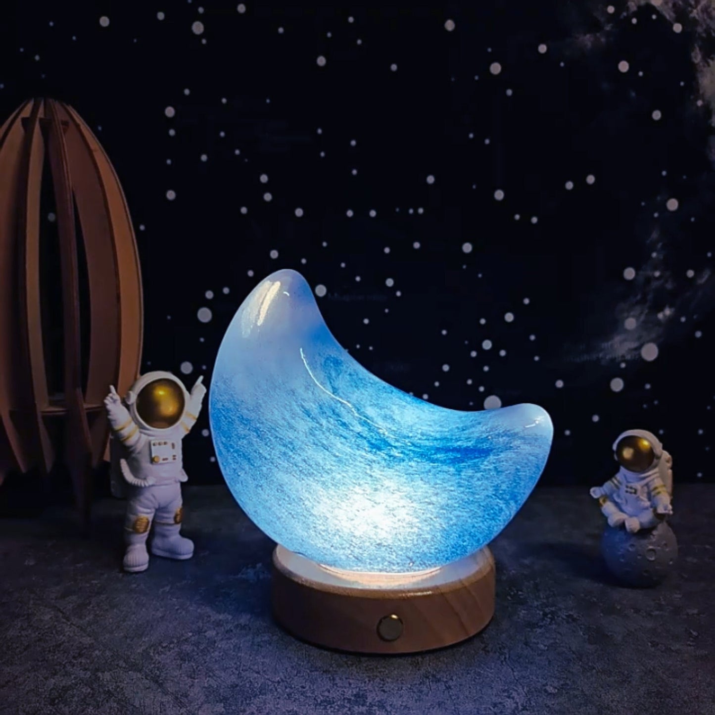 Crescent Moon Touch Lamp - Space Mesmerise - Space Gifts | Lamps | Statues | Home Decor