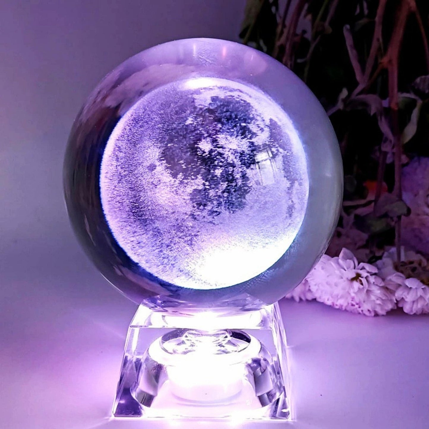 Crystal Moon Globe - Space Mesmerise - Space Gifts | Lamps | Statues | Home Decor