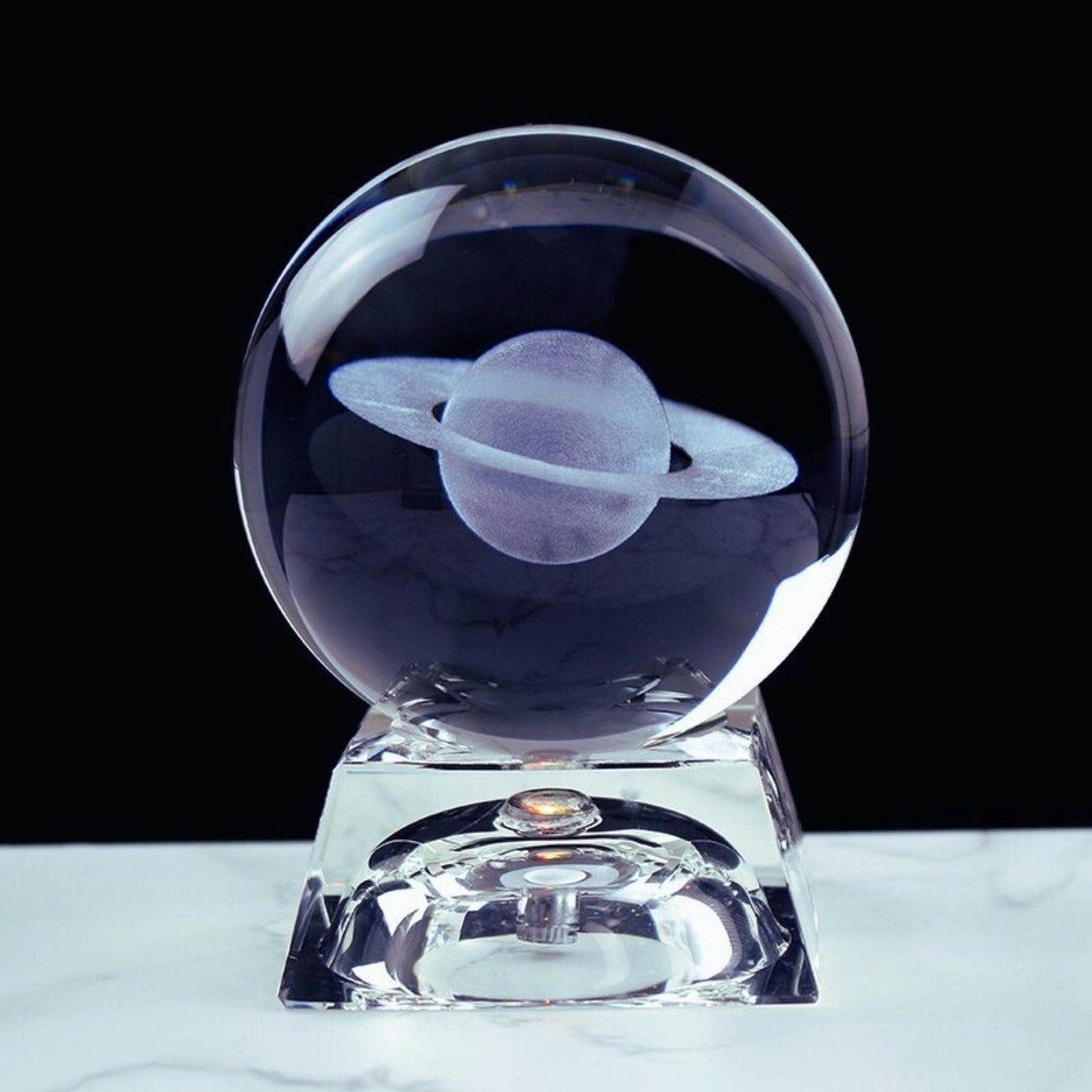Crystal Saturn Globe - Space Mesmerise - Space Gifts | Lamps | Statues | Home Decor