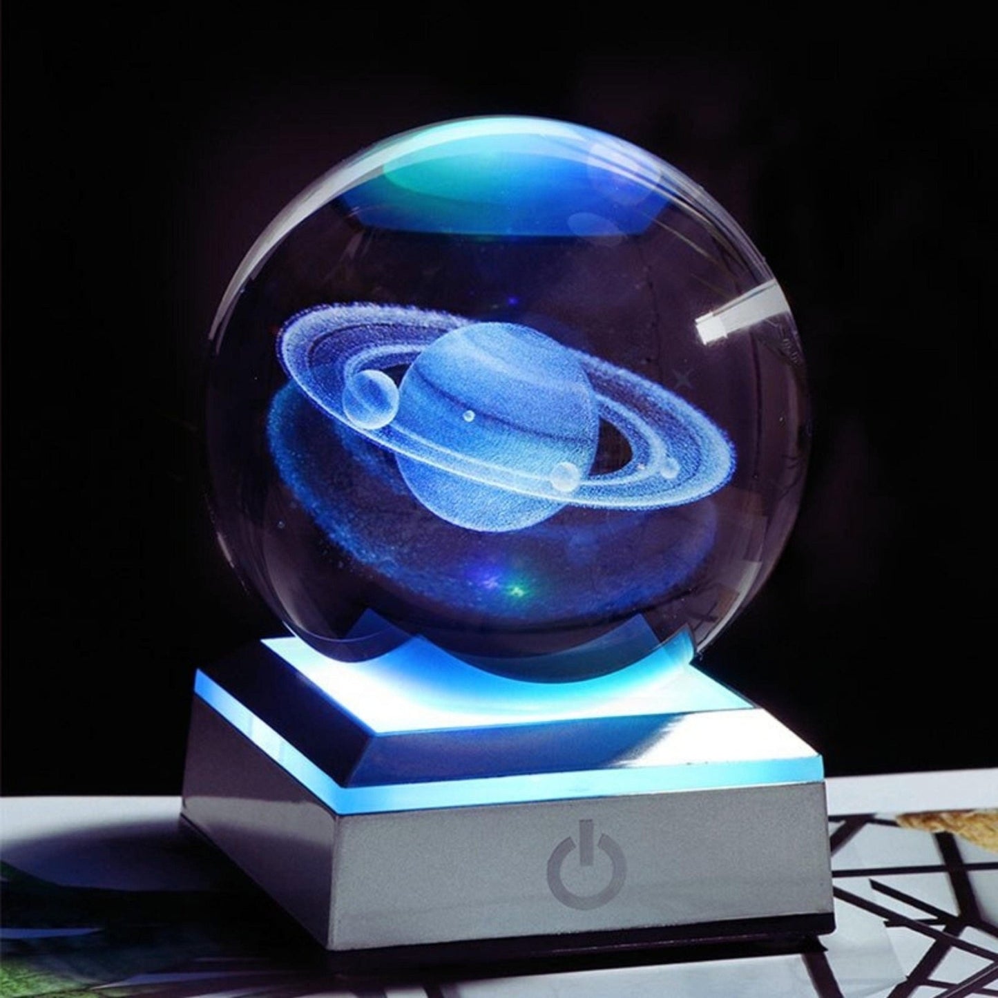 Crystal Saturn Globe - Space Mesmerise - Space Gifts | Lamps | Statues | Home Decor