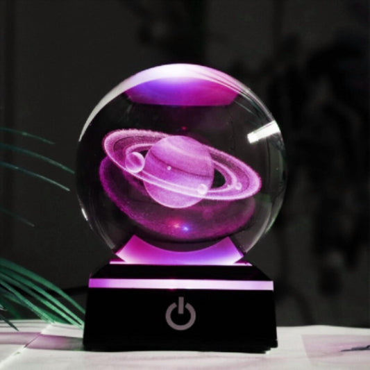 Crystal Saturn Globe - Space Mesmerise - Space Gifts | Lamps | Statues | Home Decor