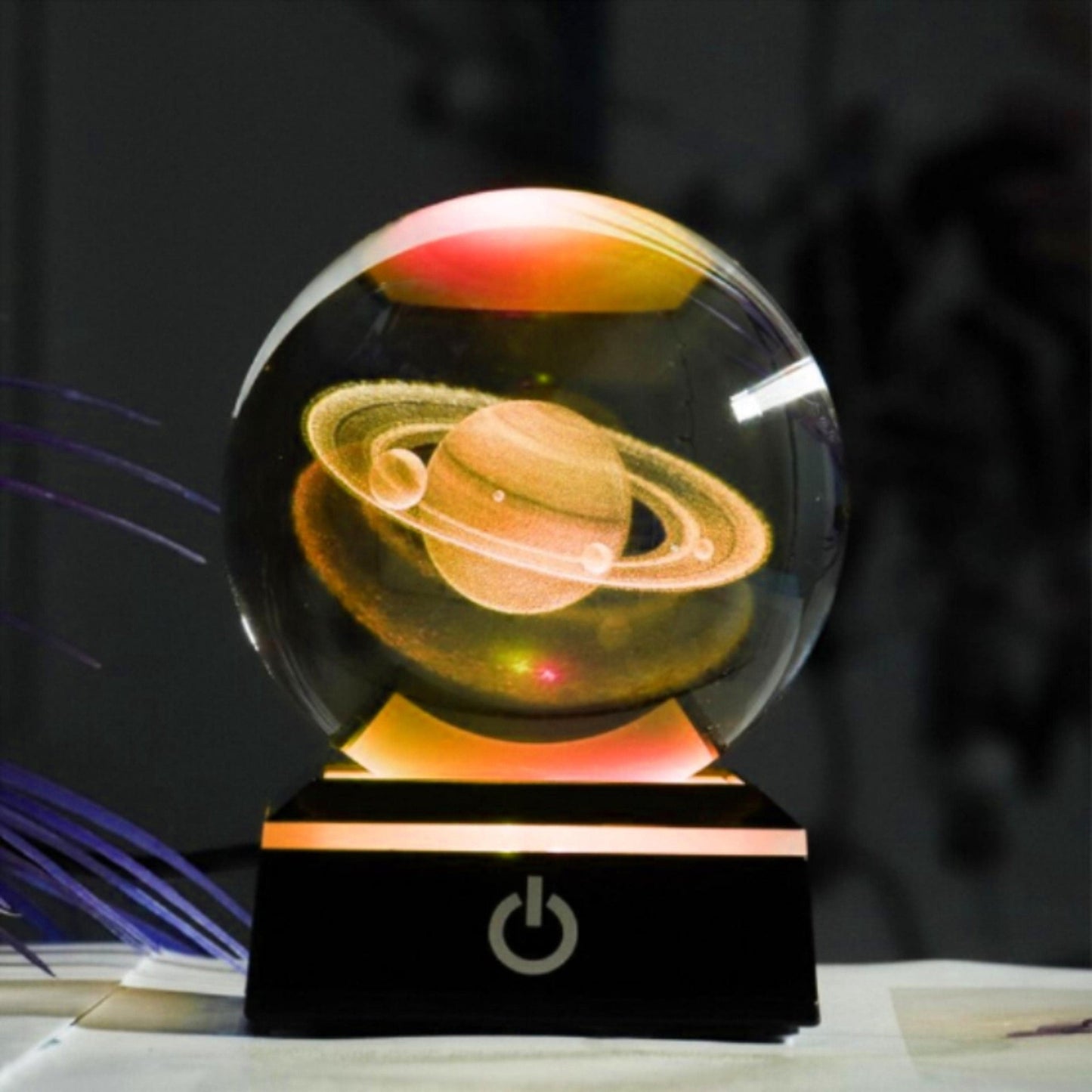 Crystal Saturn Globe - Space Mesmerise - Space Gifts | Lamps | Statues | Home Decor
