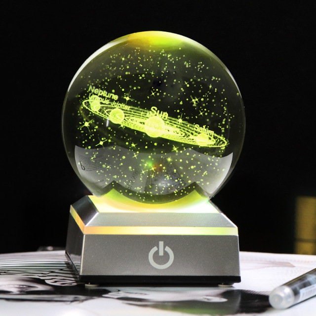 Crystal Solar System Globe - Space Mesmerise - Space Gifts | Lamps | Statues | Home Decor