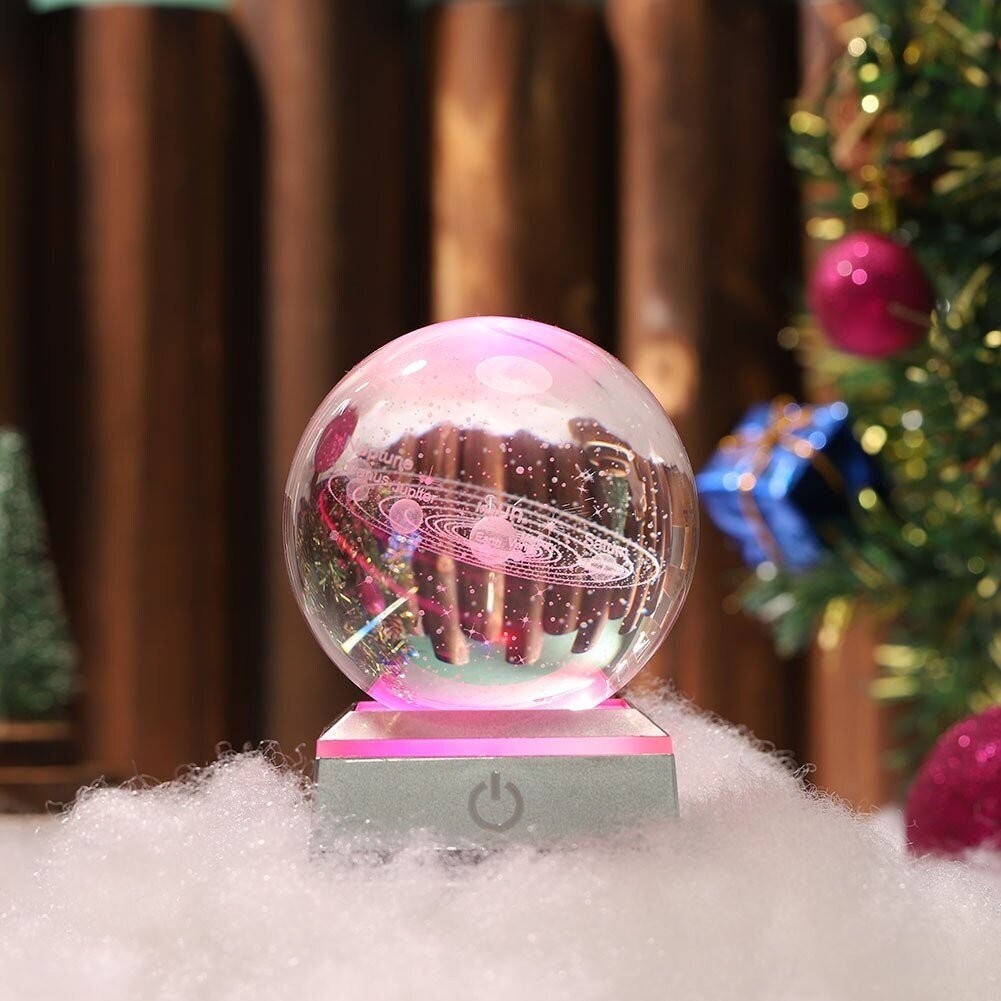 Crystal Solar System Globe - Space Mesmerise - Space Gifts | Lamps | Statues | Home Decor